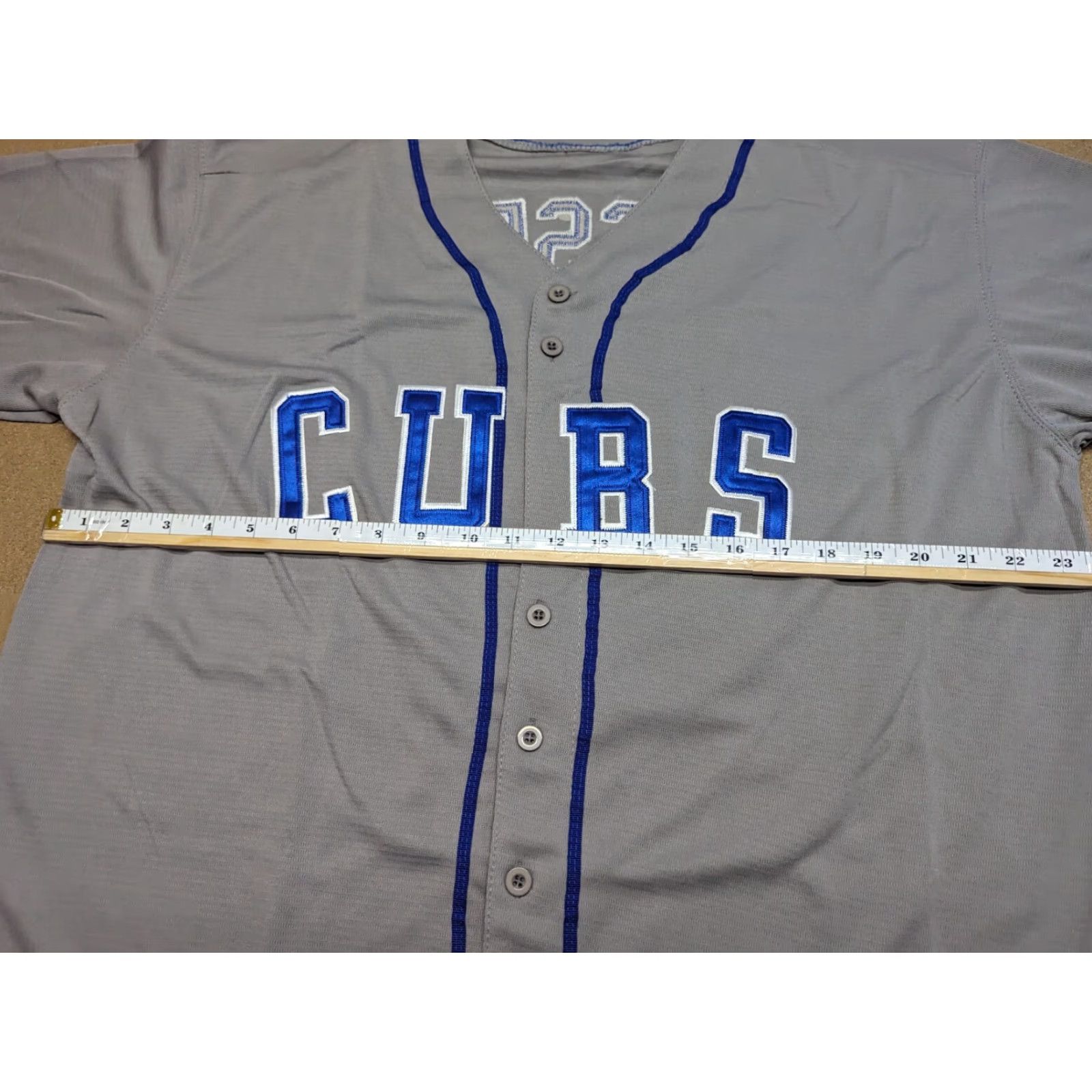 MLB Addington Russell Mens MLB Majestic Cool Base L Gray Jersey #27 Large Chicago Cubs Size US L / EU 52-54 / 3 - 5 Thumbnail
