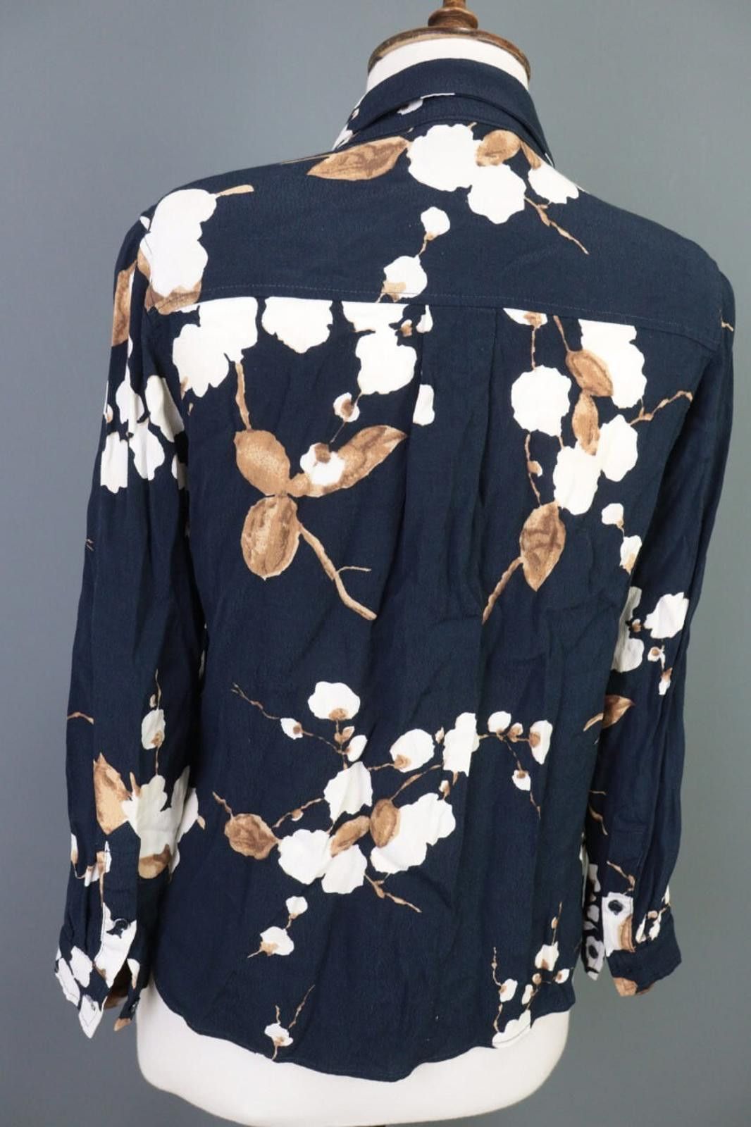 Gianni Valentino GANNI Ryder Crepe Blue Floral Shirt Top Blouse Size S Size S / US 4 / IT 40 - 12 Thumbnail
