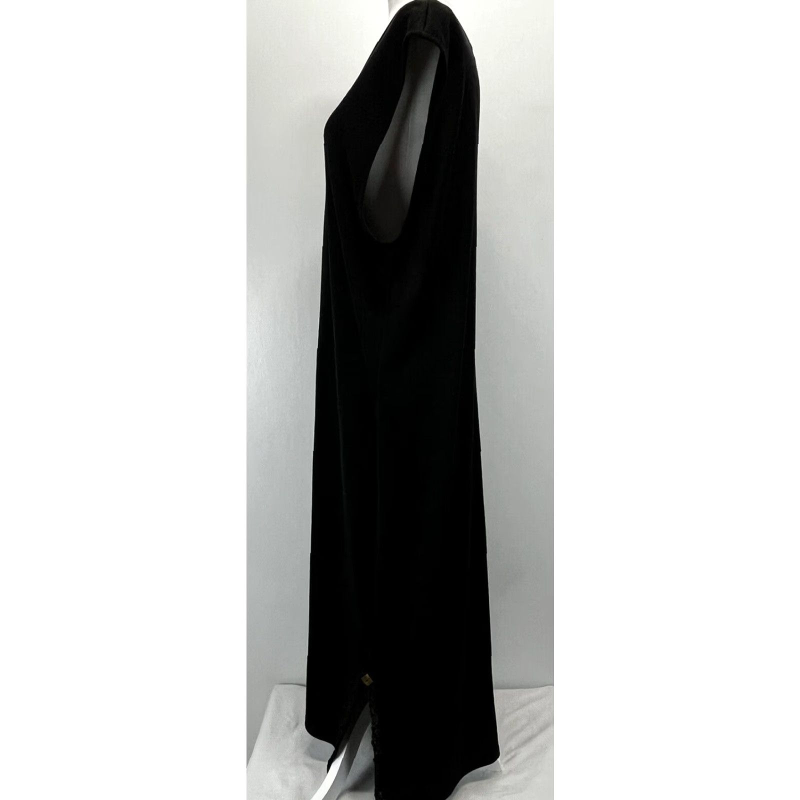 Brandblack Lee Andersen Dress Maxi Adult 2X Plus Black Knit Art To Wear Womens Size XXL / US 16-18 / IT 52-54 - 2 Thumbnail