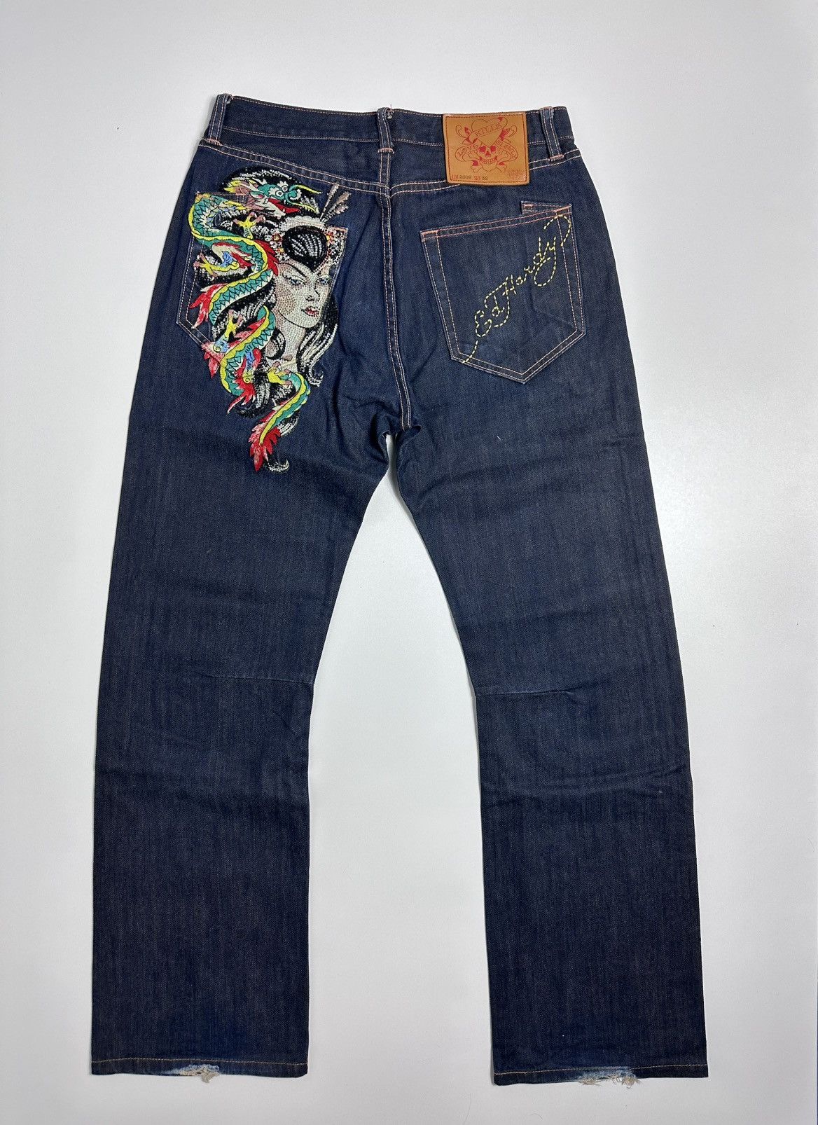 Vintage Ed Hardy Embroidered Jeans