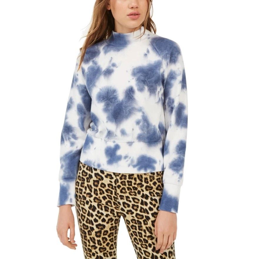 Other Pink Rose Tie Dyed Mock Neck Sweatshirt Long Sleeve Tee S M Size M / US 6-8 / IT 42-44 - 2 Thumbnail