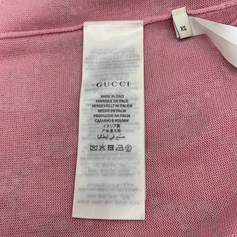 Gucci Gucci Pink old flower full print hot diamond round-neck woo Size US XS / EU 42 / 0 - 6 Thumbnail