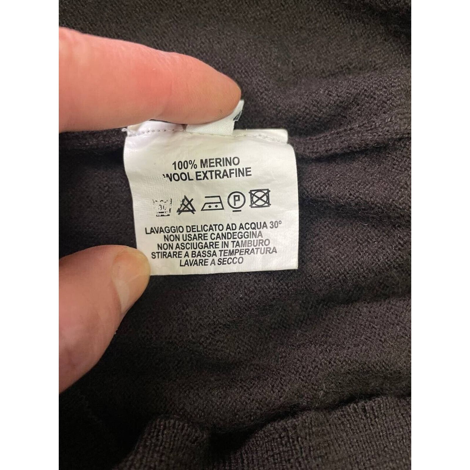 Versace × Vintage Vintage Versace Black Sweater Merino Logo Embroidery Neck S Size US S / EU 44-46 / 1 - 6 Thumbnail