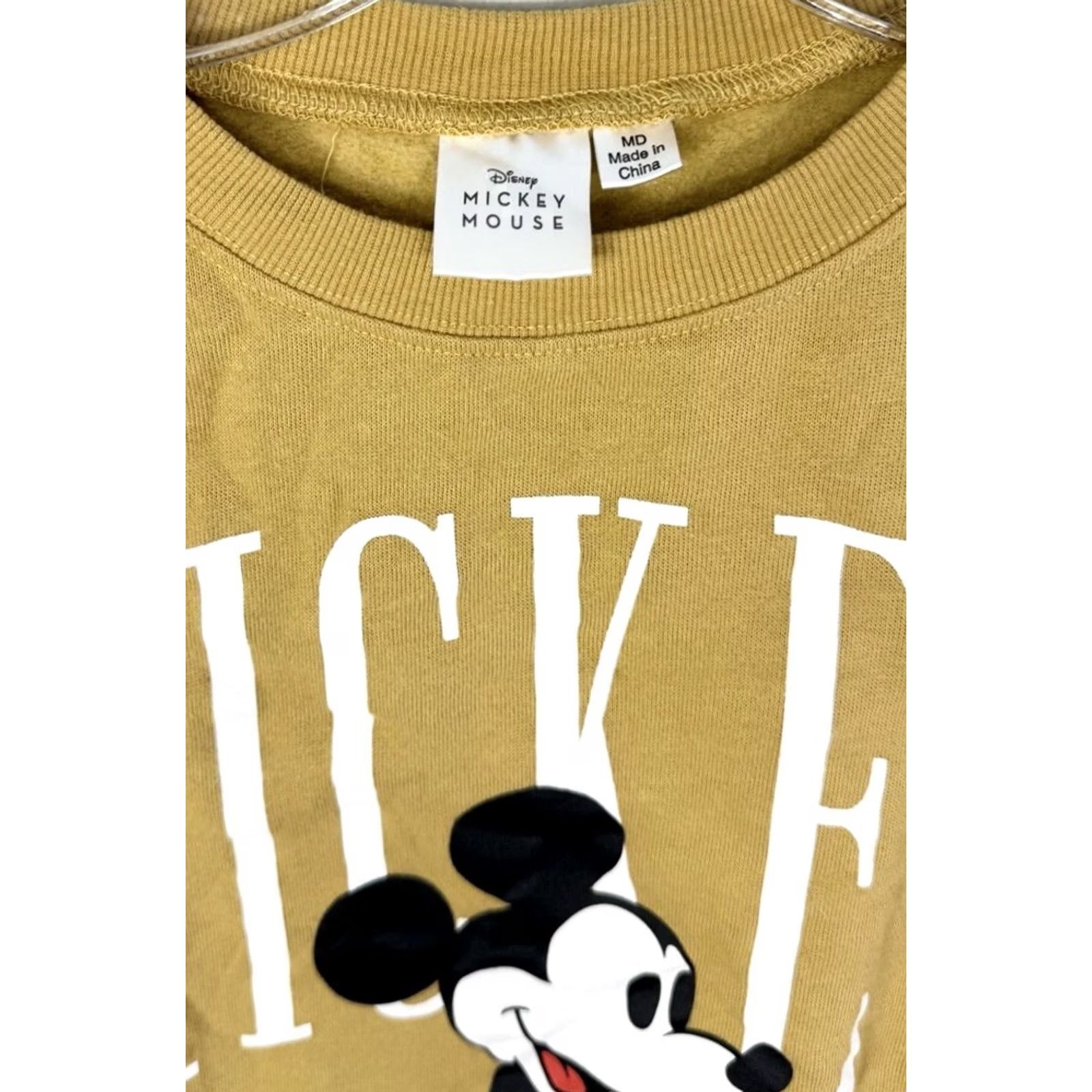 Disney Disney Mickey Mouse Women's Medium Pullover Sweatshirt Yellow Long Sleeve Size M / US 6-8 / IT 42-44 - 3 Thumbnail