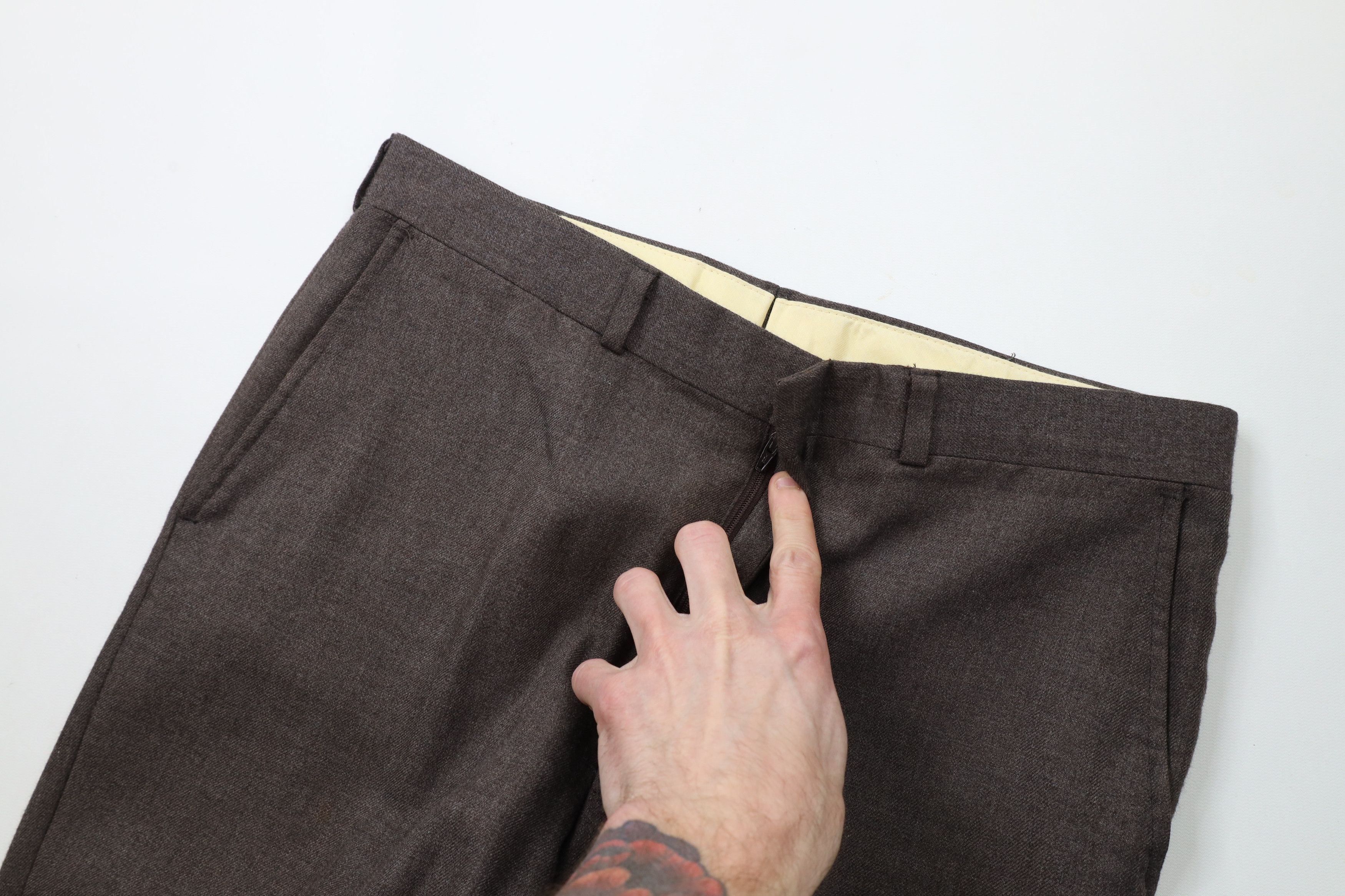 Vintage Vintage 70s Streetwear Flared Wide Leg Chino Pants Brown USA Size US 32 / EU 48 - 6 Thumbnail