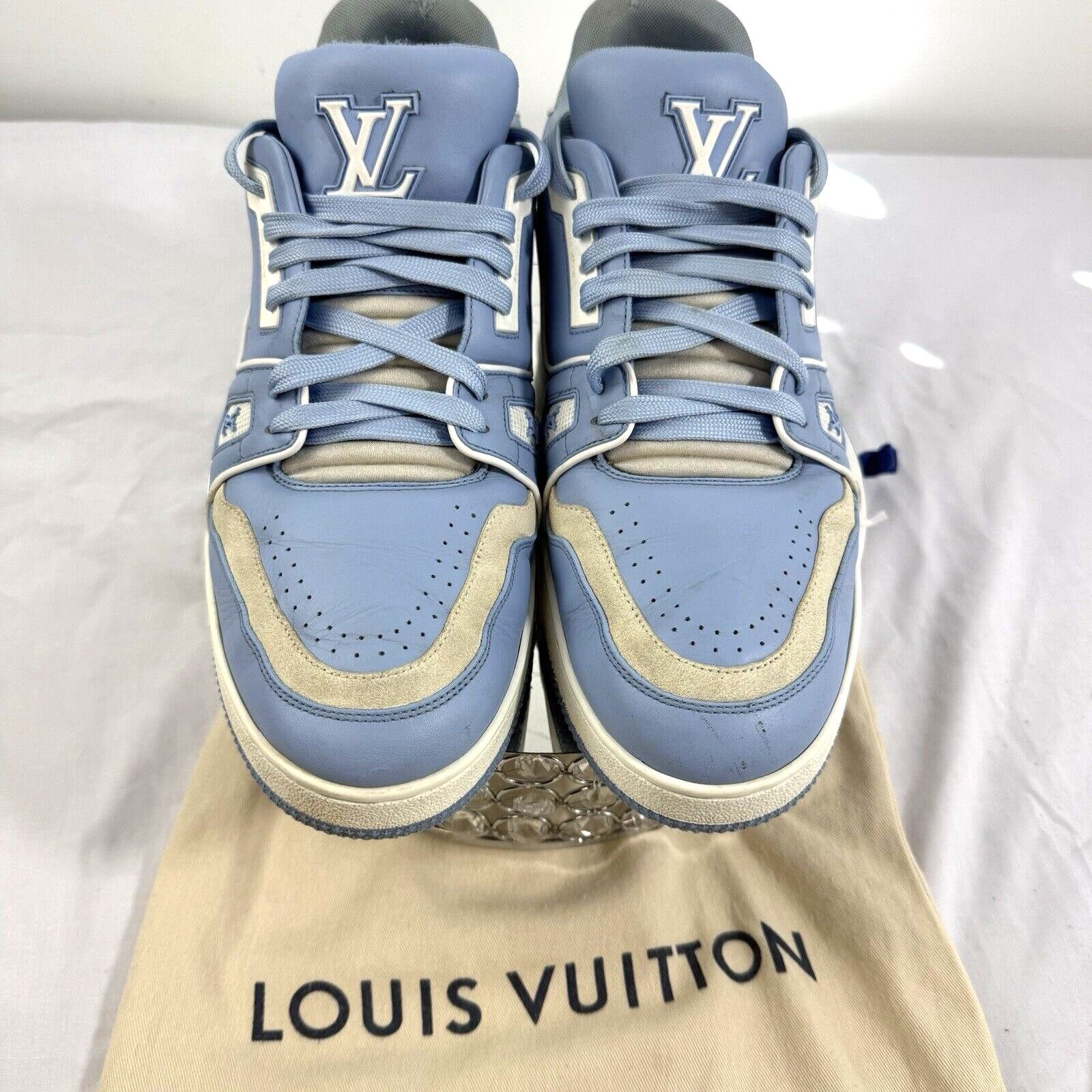 Louis Vuitton Louis Vuitton LV Trainer Sneakers Baby Blue Size 9 US Size US 9 / EU 42 - 2 Thumbnail