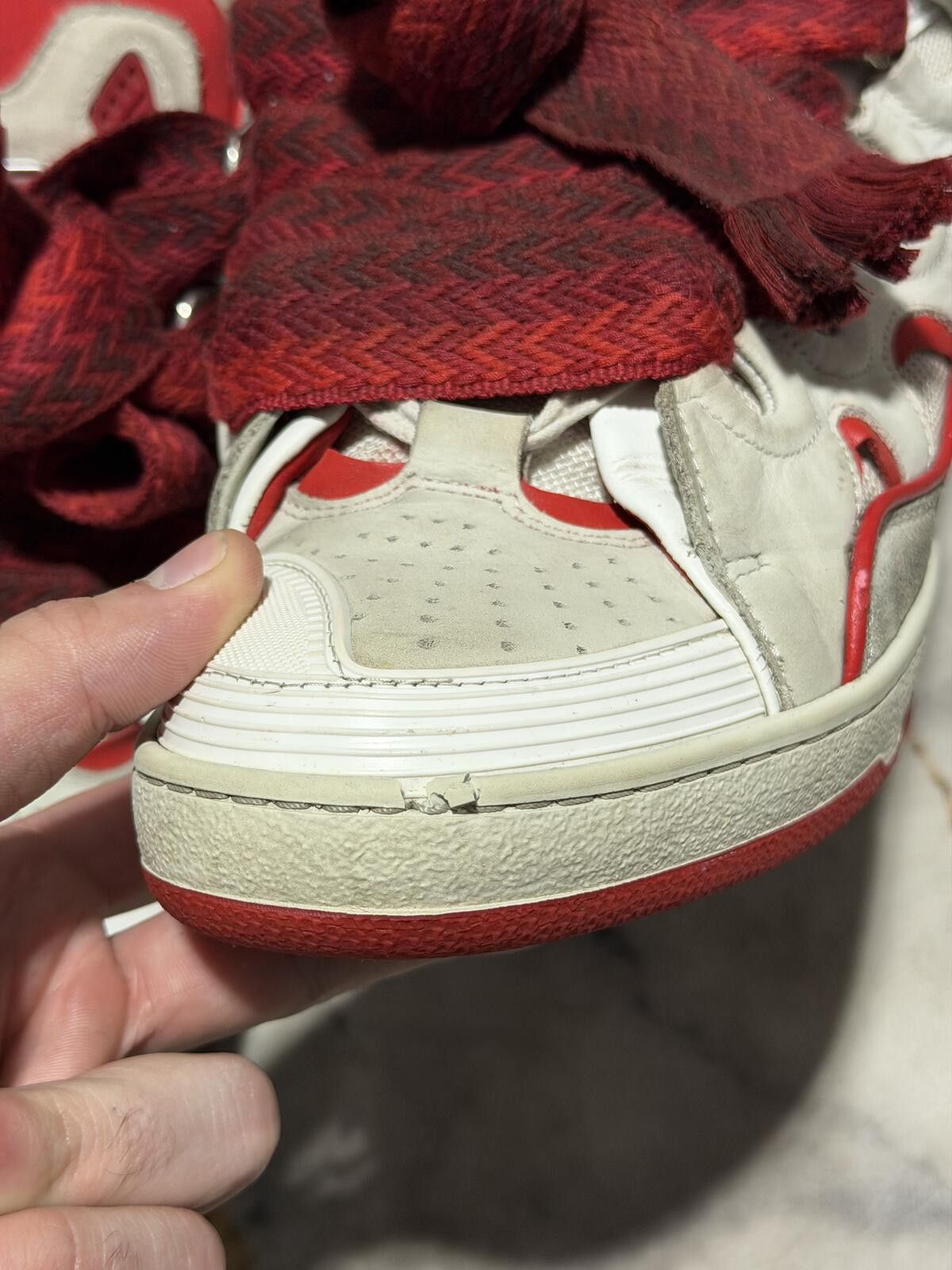 Lanvin Lanvin Curb White Red - Sz 10Us Size US 10 / EU 43 - 5 Thumbnail