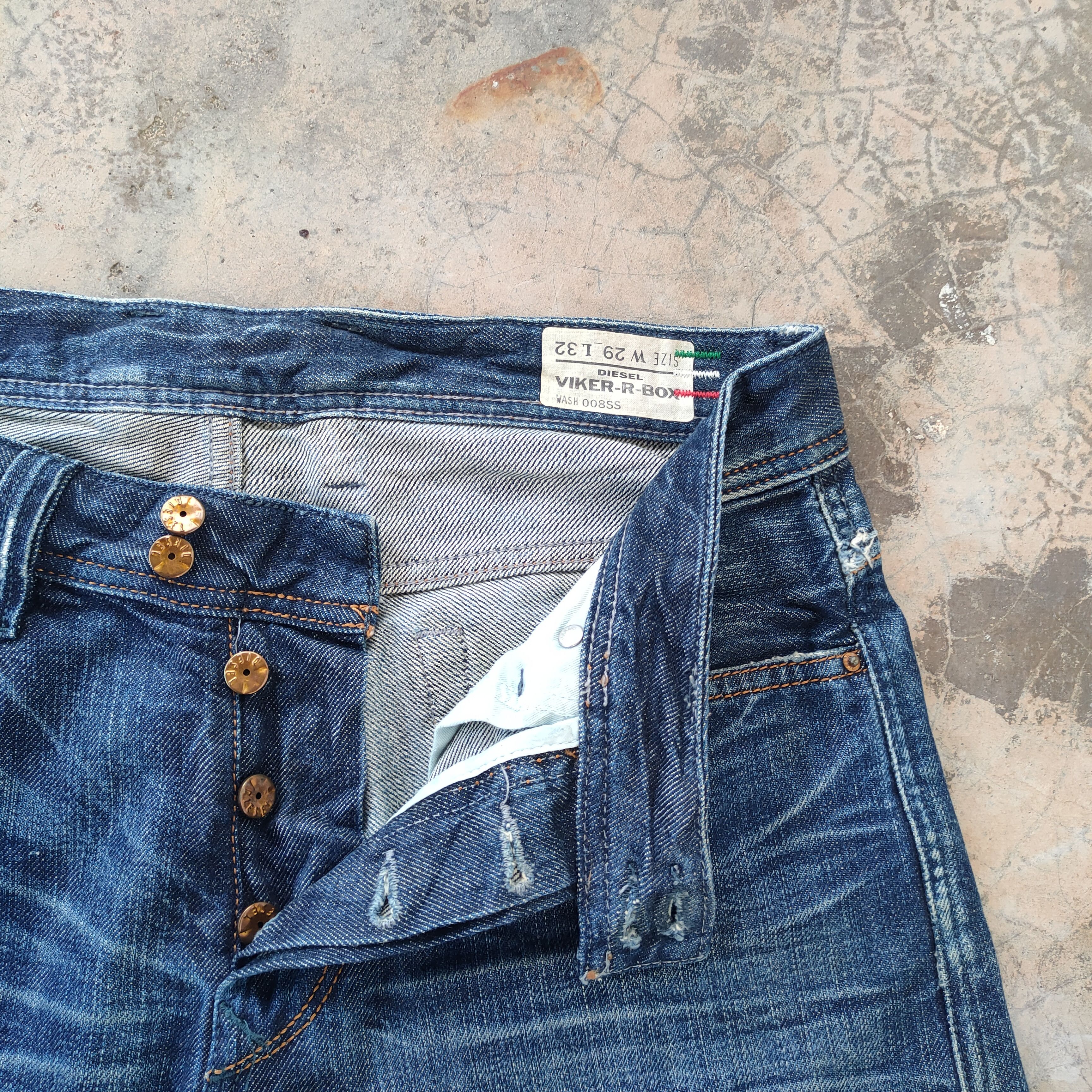 Diesel W31×34 VINTAGE DIESEL FADED RIPPED JEANS DENIM PANTS Size US 31 - 6 Thumbnail
