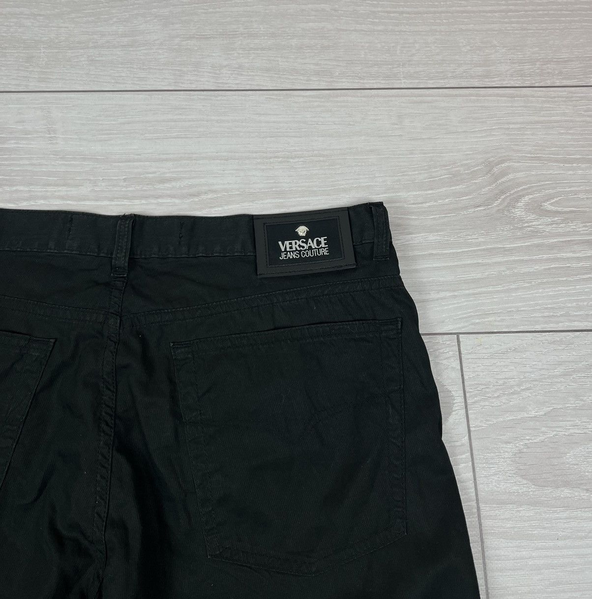 Versace Jeans Couture Versace Jeans Couture Vintage 90s Black Wide Leg Pants Size US 32 / EU 48 - 11 Thumbnail