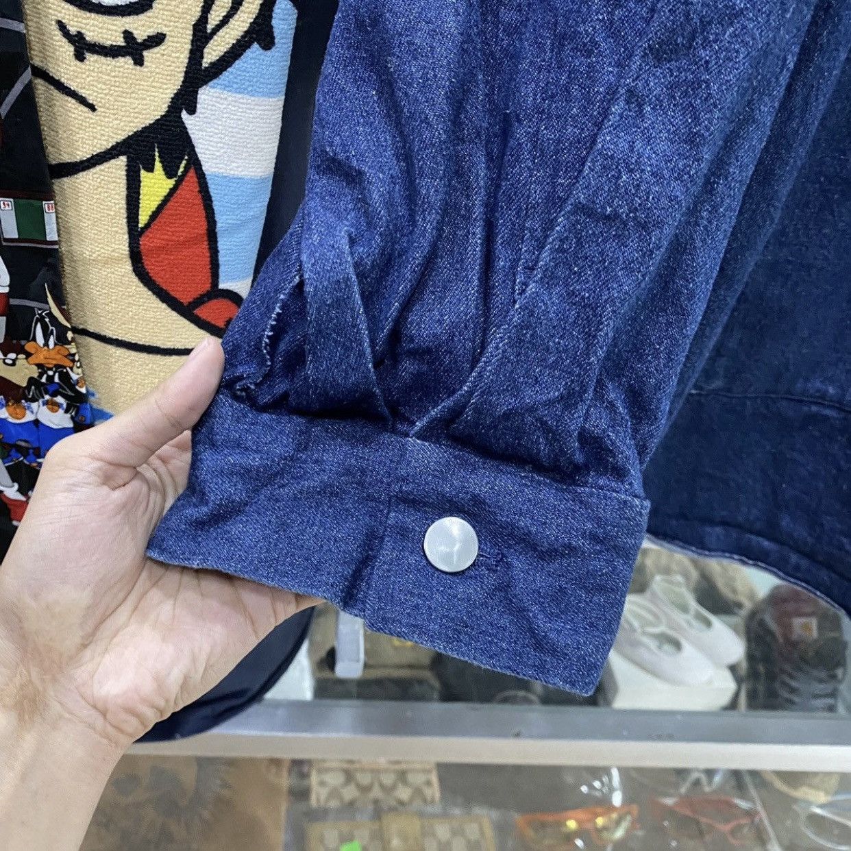 Isamu Katayama Backlash Vintage Kastane Indigo Denim Open Blazer Jacket Coat Size US L / EU 52-54 / 3 - 5 Thumbnail