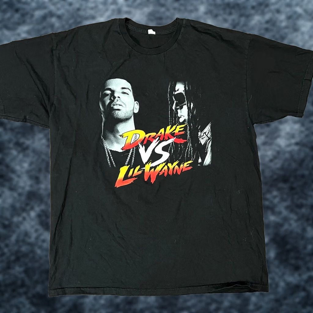 Vintage Drake Vs. Lil Wayne 2014 Tour Concert Shirt Dates Large Mens Hip Hop Rap Shirt Size US L / EU 52-54 / 3 - 1 Thumbnail