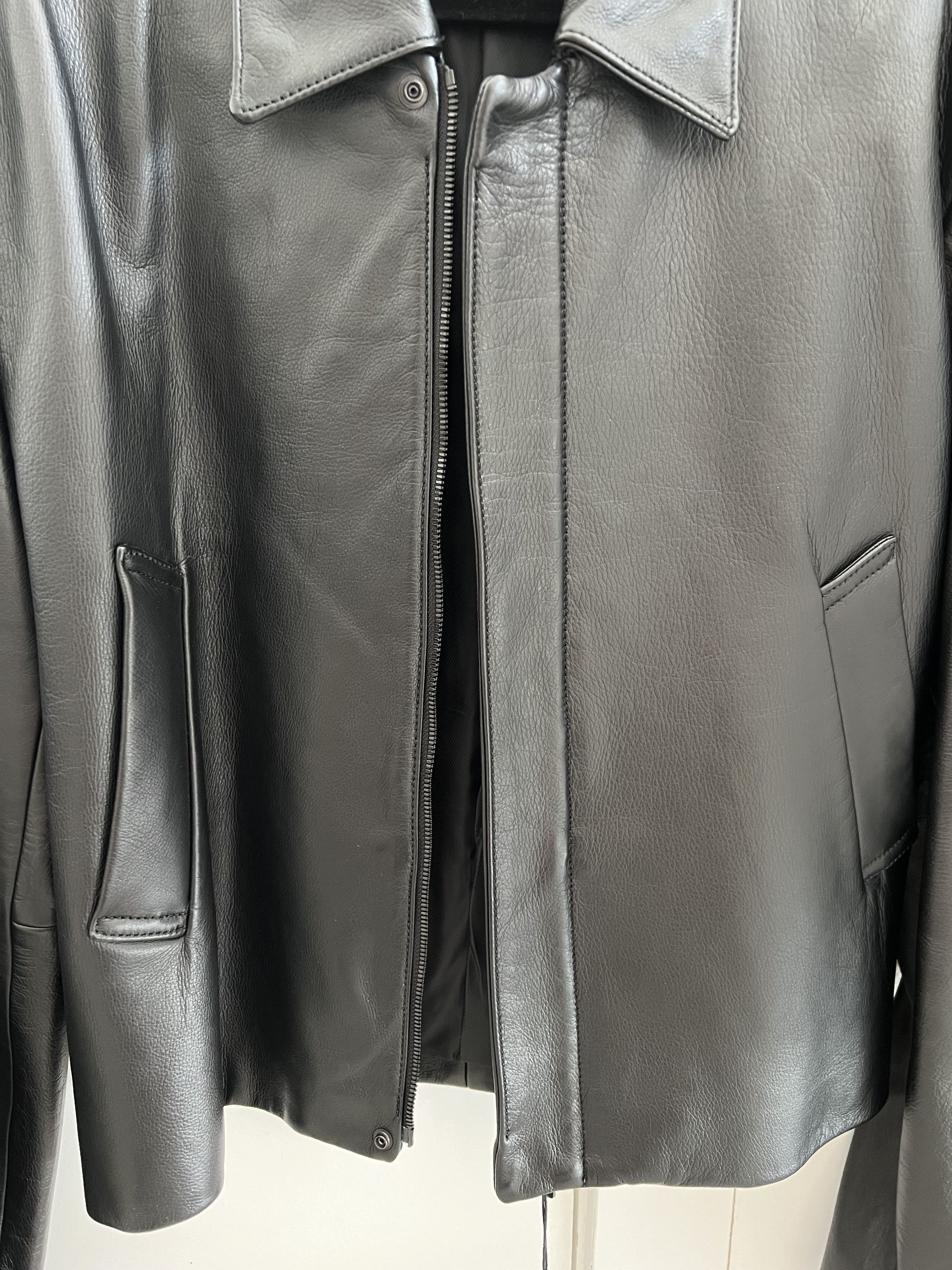 Vuja De Dual Zip Leather Jacket