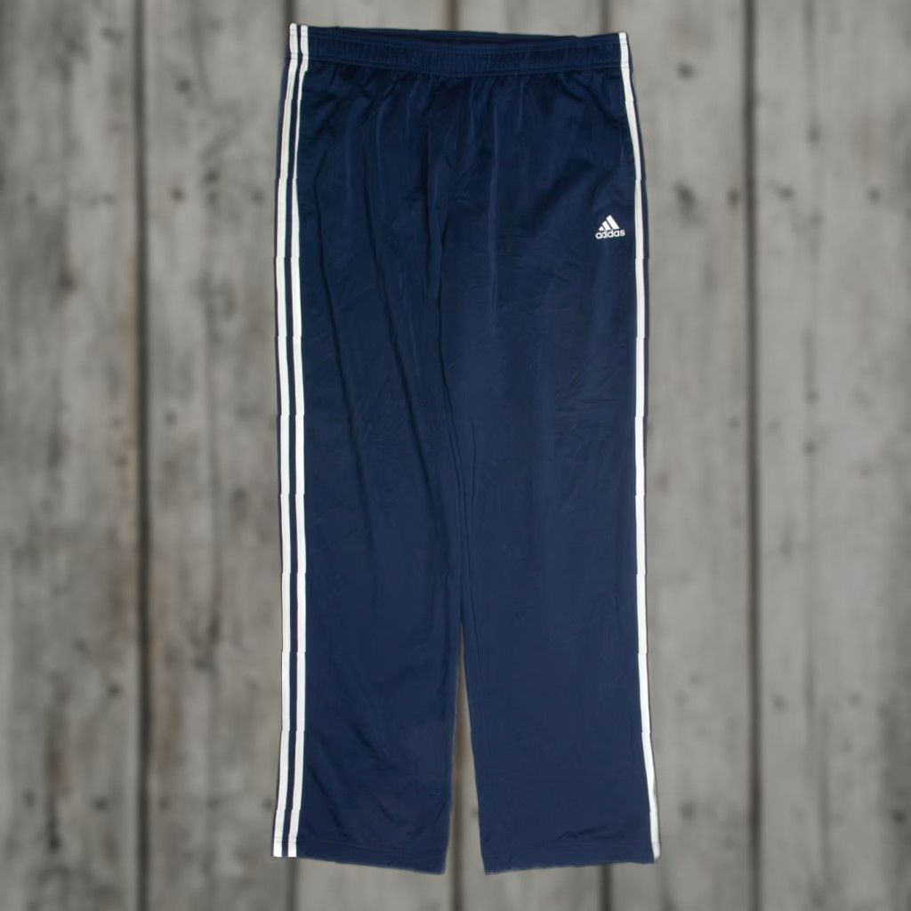 Adidas VINTAGE Adidas Track Pants Men X-Large Navy Blue Polyester 36" Inseam 31" Ragstock Mens Size US 36 / EU 52 - 1 Thumbnail