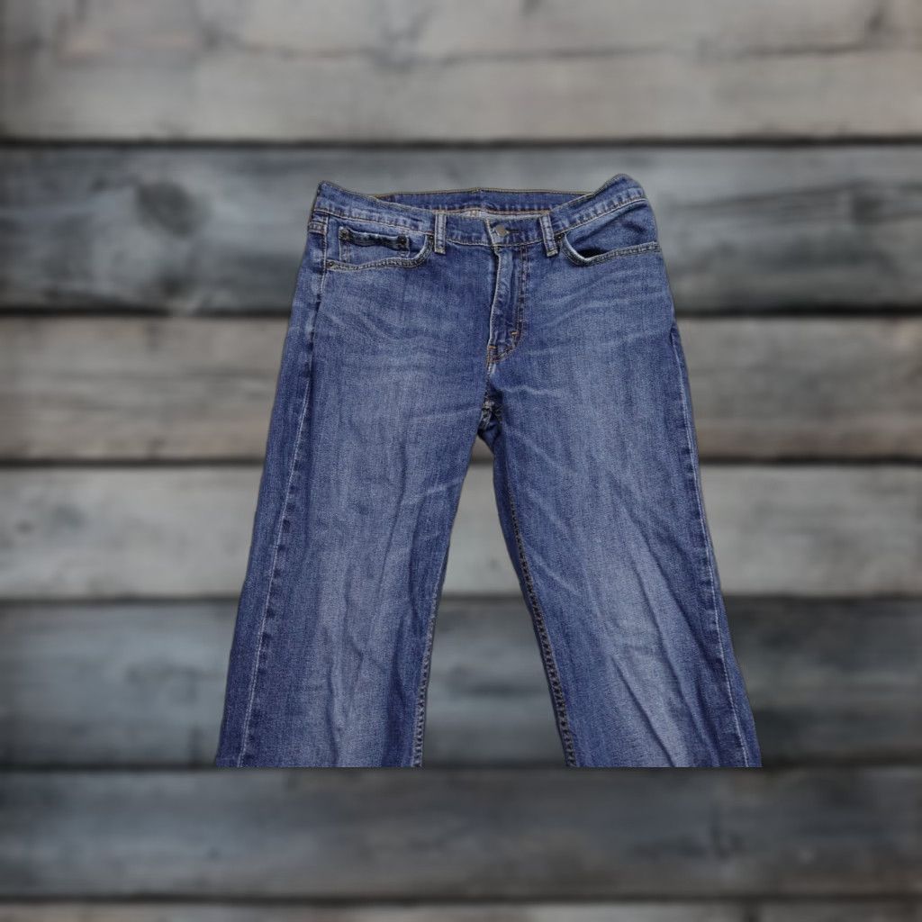 Levi's Levi's 514 Jeans Men 36x30 Blue Dark Wash Denim Stretch Comfort Slim Straight Size US 36 / EU 52 - 1 Thumbnail