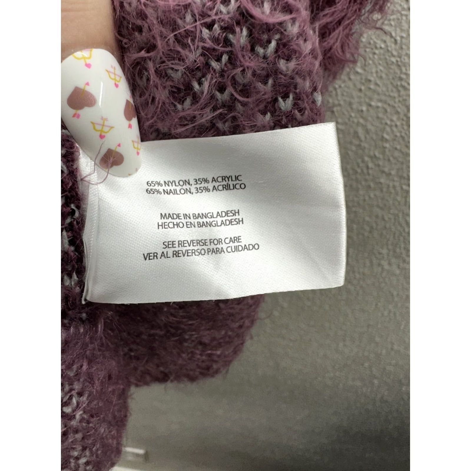 Eddie Bauer Eddie Bauer Womens Cardigan Small Purple Long Sleeve Open Front Fuzzy Sweater Size S / US 4 / IT 40 - 7 Thumbnail