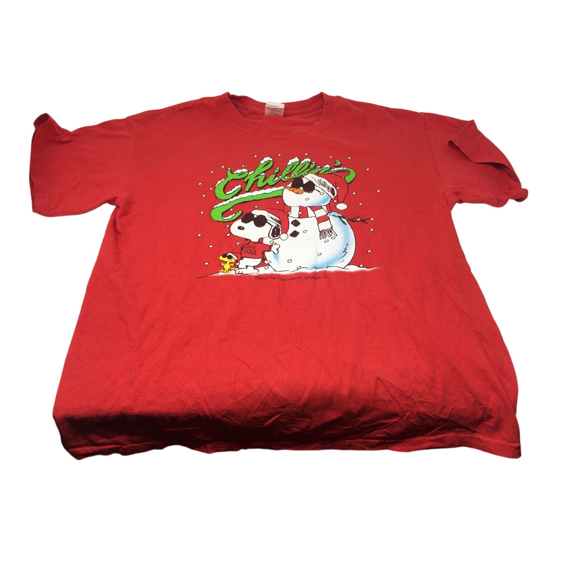 Gildan PEANUTS CHRISTMAS RED GILDAN TEE SHIRT SIZE LARGE Size L / US 10 / IT 46 - 1 Thumbnail