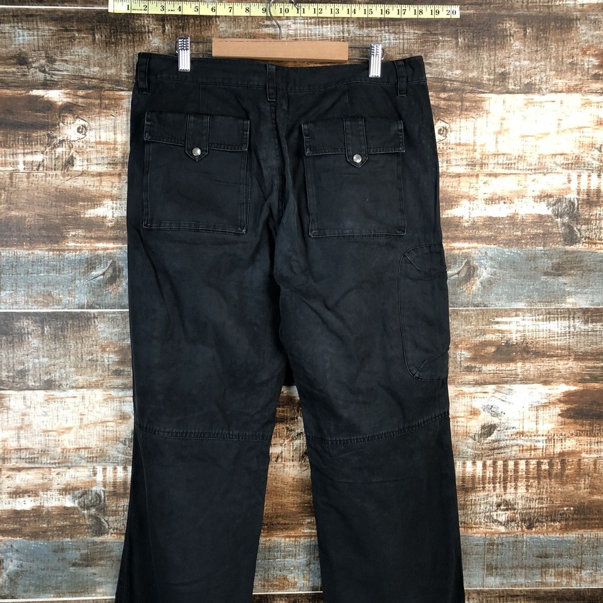 Japanese Brand Hum Black utility tactical Casual cargo Pants #A2389 Size US 31 - 13 Thumbnail