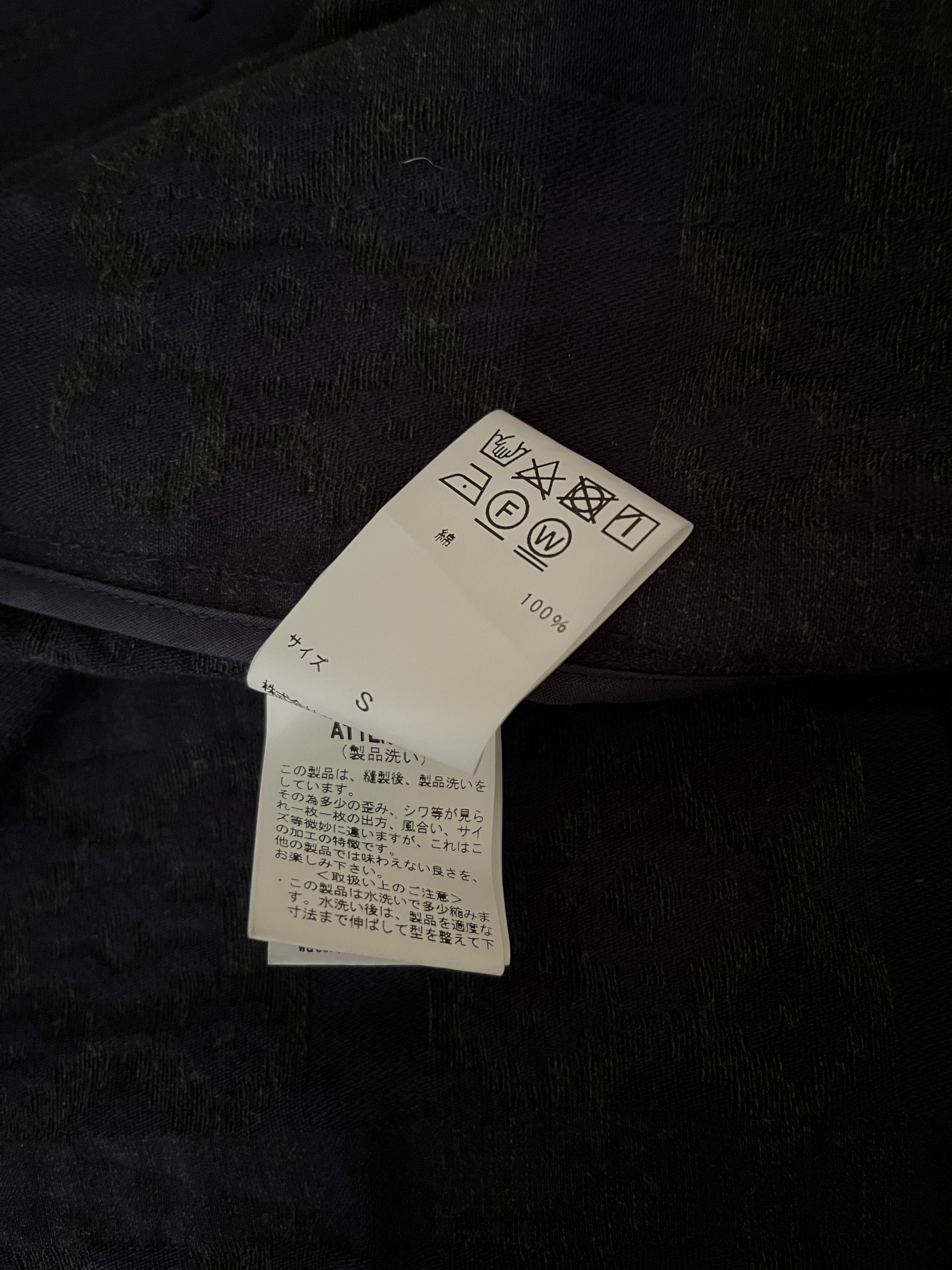 Sage De Cret Sage de Cret navy mandarin collar patterned jacket, S Size 36R - 8 Thumbnail