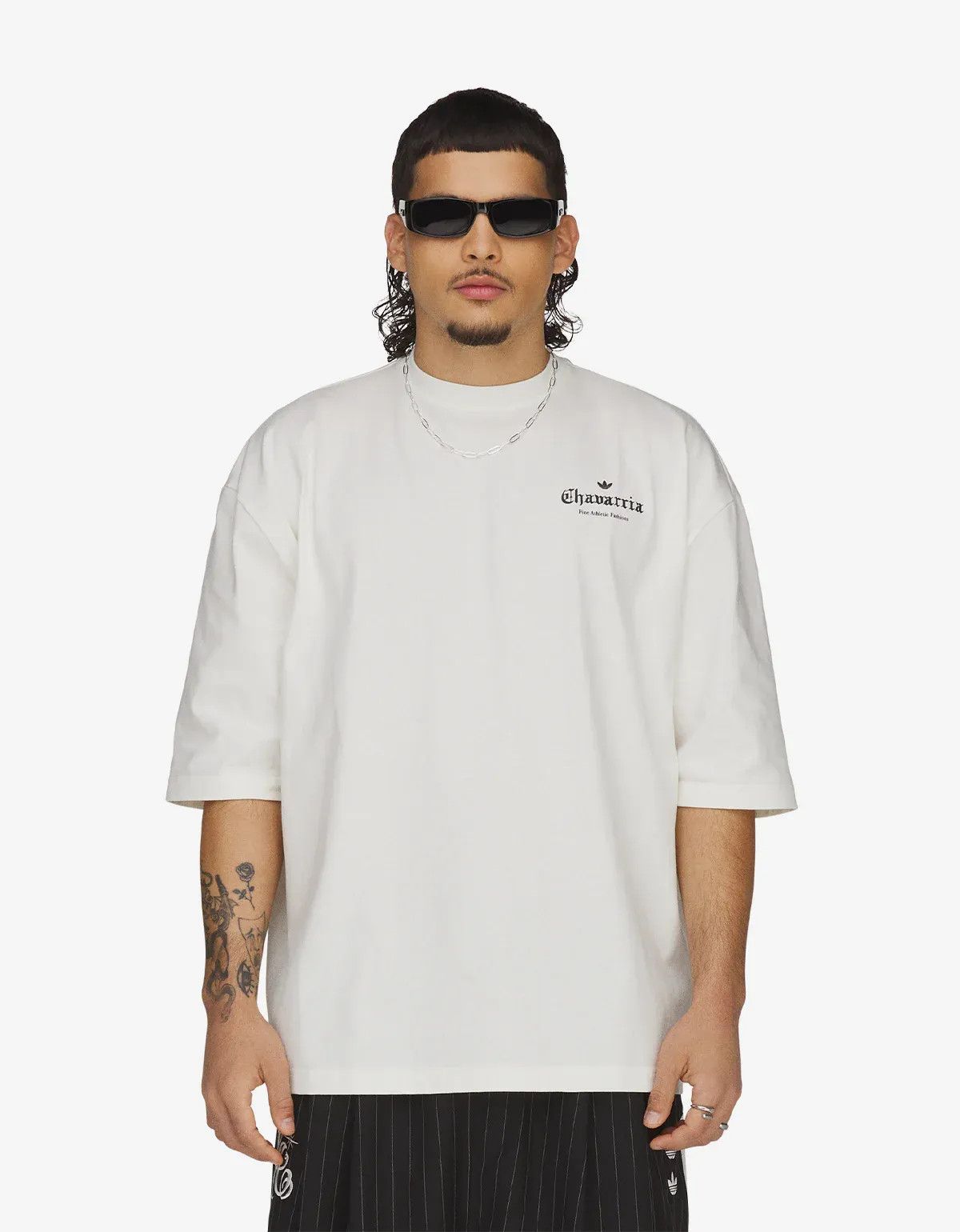 Willy Chavarria Willy Chavarria x Adidas White Logo T-Shirt Size US M / EU 48-50 / 2 - 2 Thumbnail