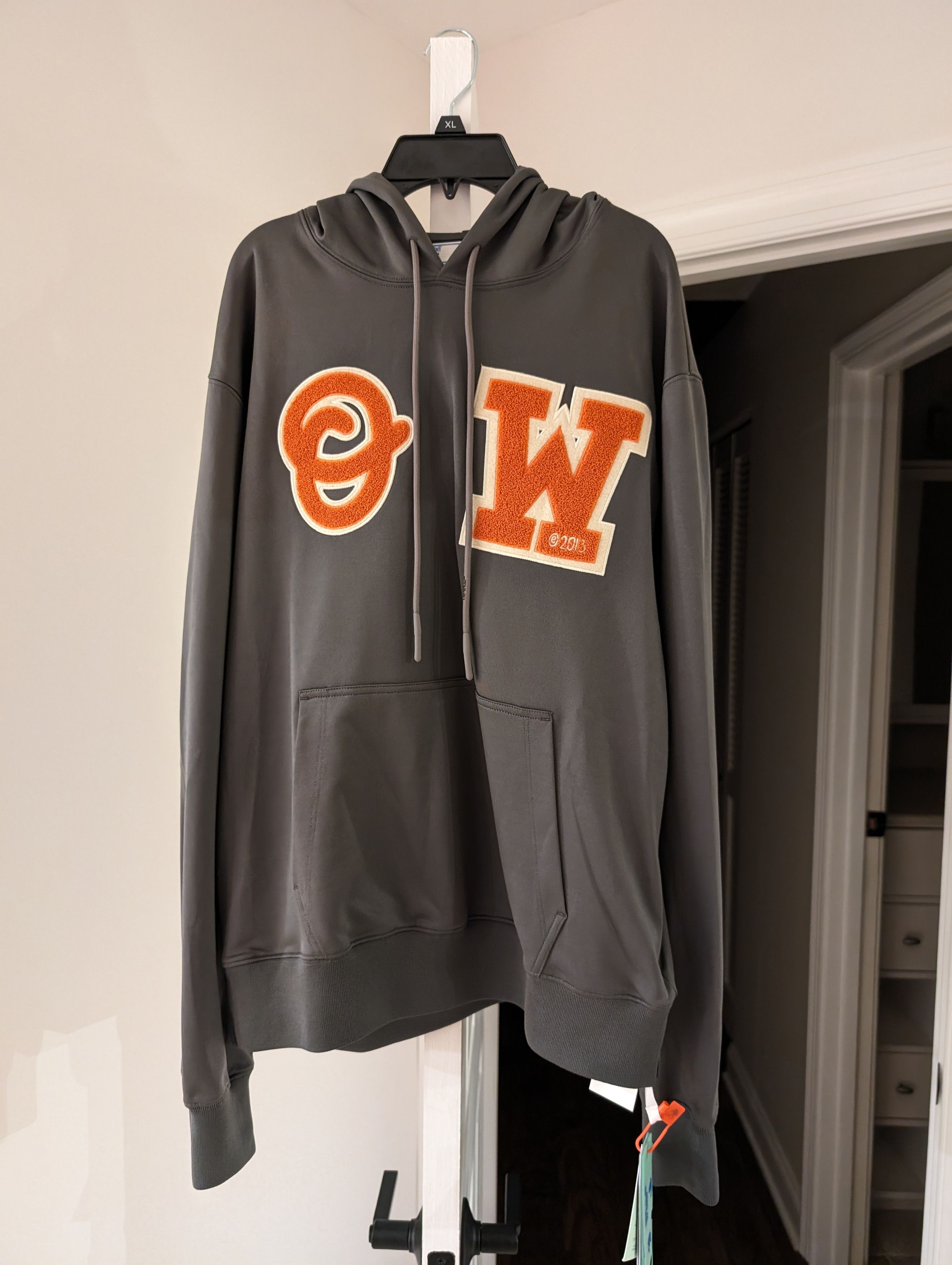 Off-White Off white varsity patch hoodie | Grailed