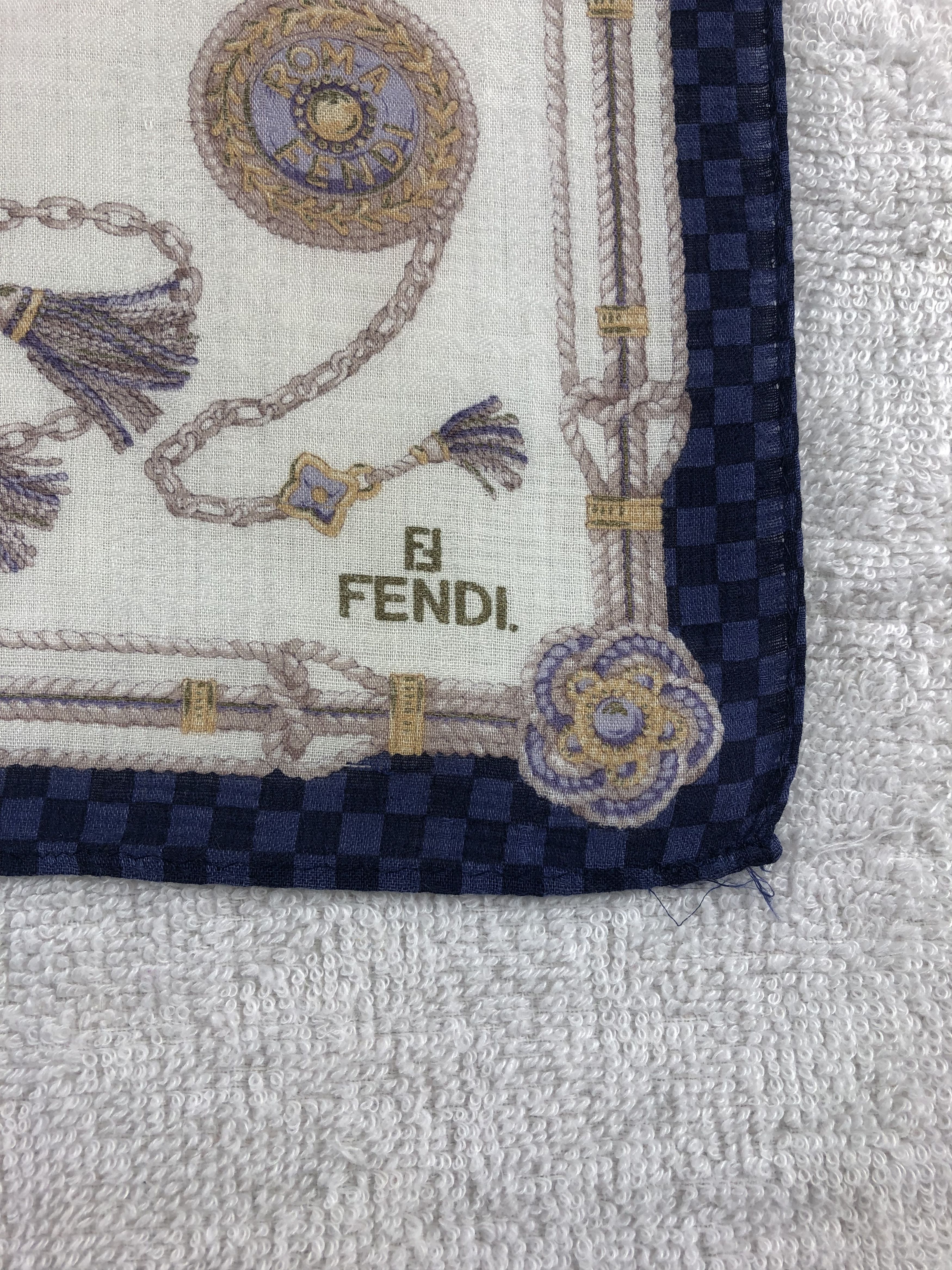 Vintage Fendi Handkerchief / Bandana / Neckerchief A1162 Size ONE SIZE - 5 Thumbnail