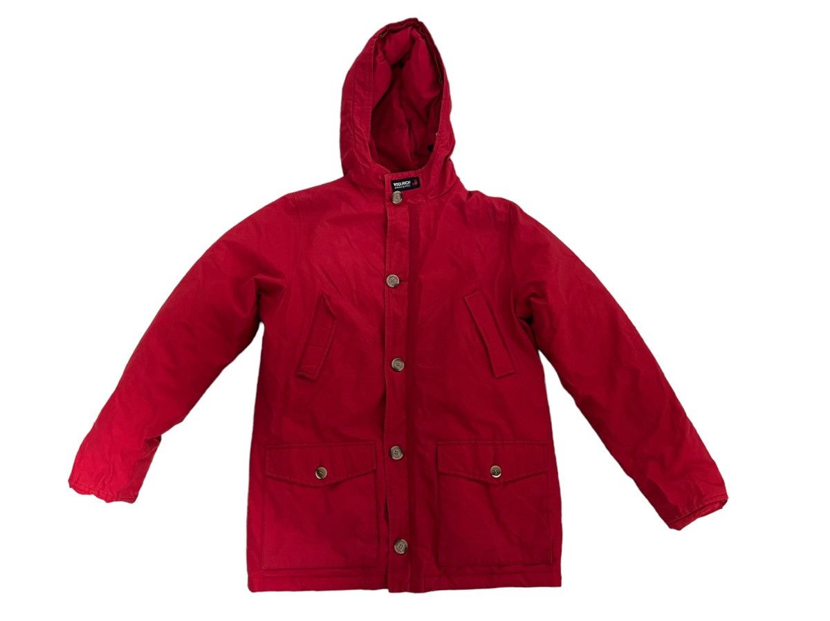 image of Vintage x Woolrich John Rich Bros Woolrich Arctic Down Parka Coat Jacket 12 Years Kids Boys in Red 