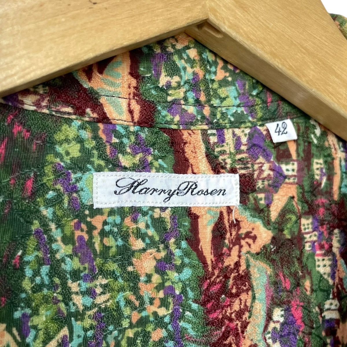 Harry Rosen Harry Rosen Canada Rayon Blend Nature Print Luxury Shirt Size US L / EU 52-54 / 3 - 5 Thumbnail