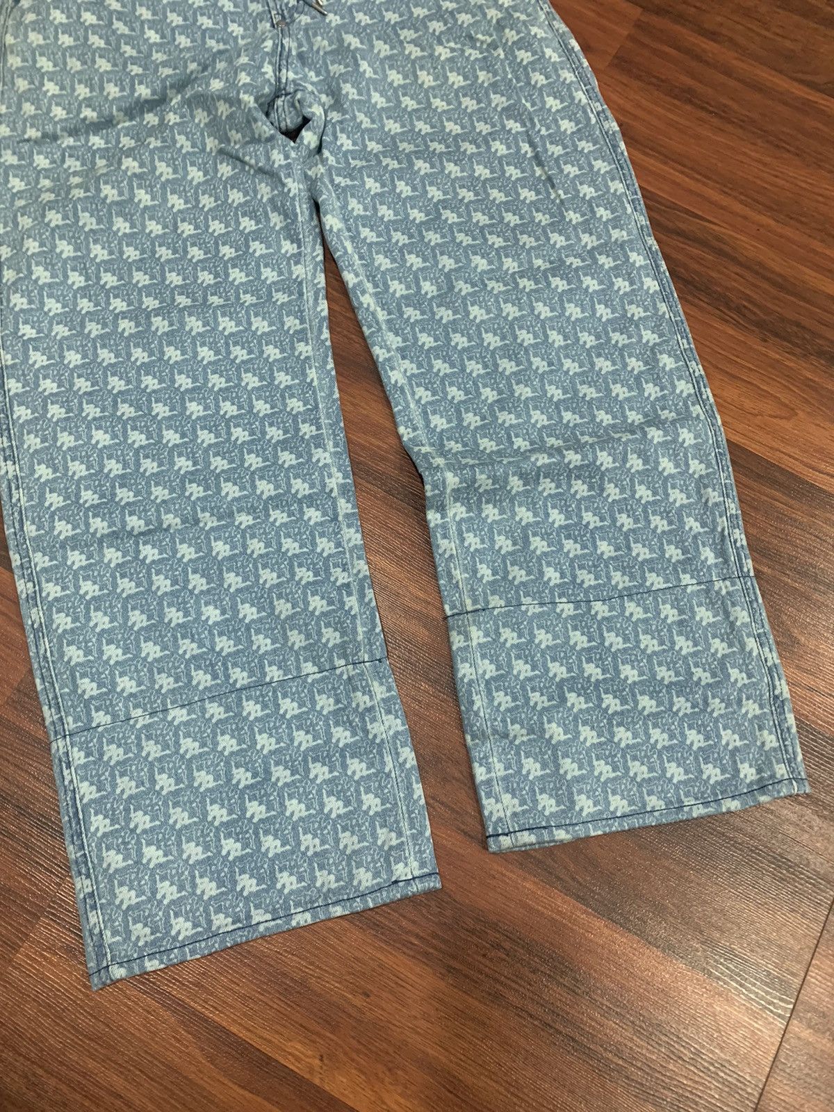 GU × If Six Was Nine × Kappa Gu x Kappa Monogram Baggy Jeans Pants Size US 33 - 2 Thumbnail