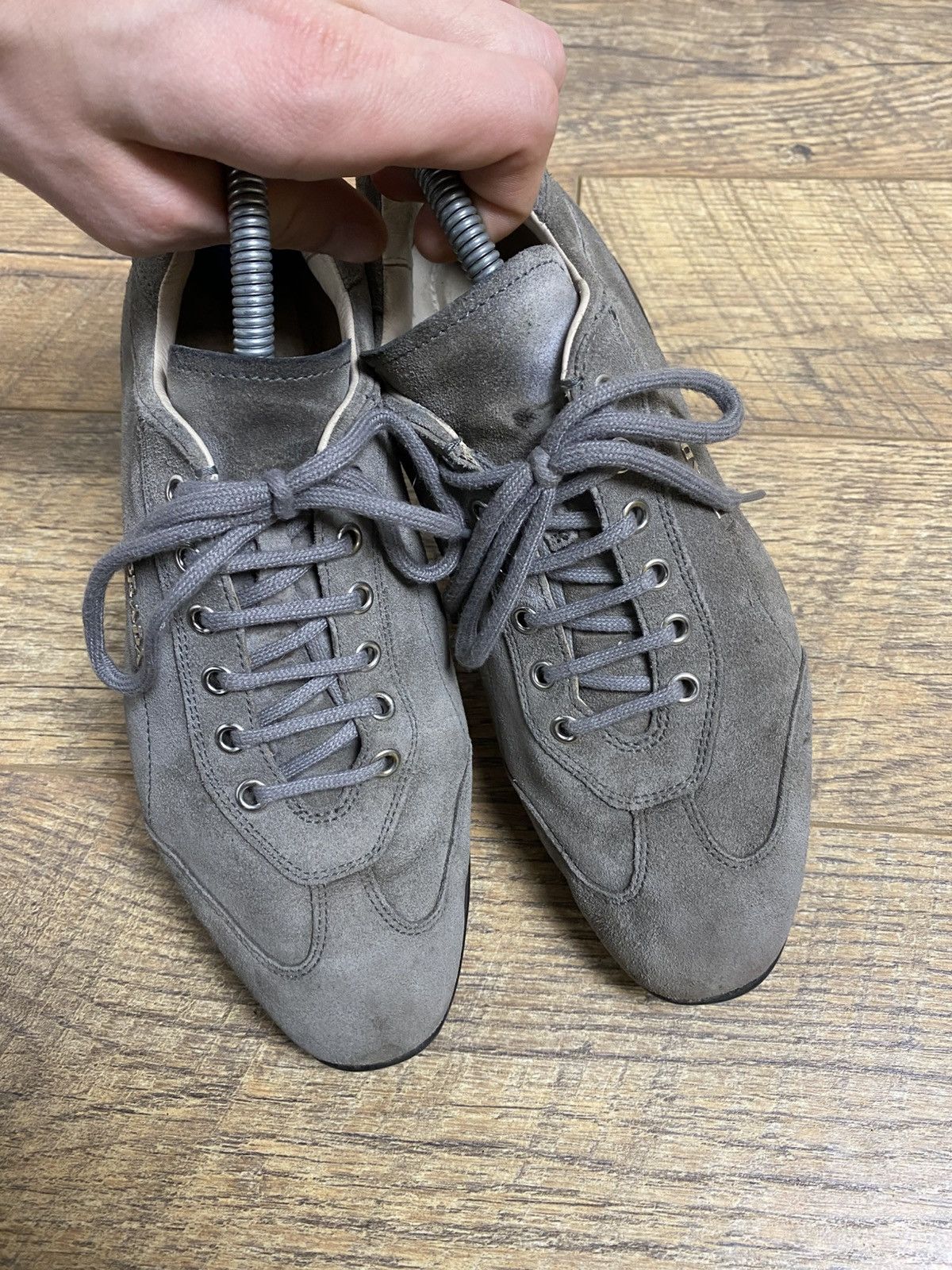 Prada Prada Sport Grey Suede Watch Style Sneakers EU 38 Size US 6.5 / EU 39-40 - 2 Thumbnail