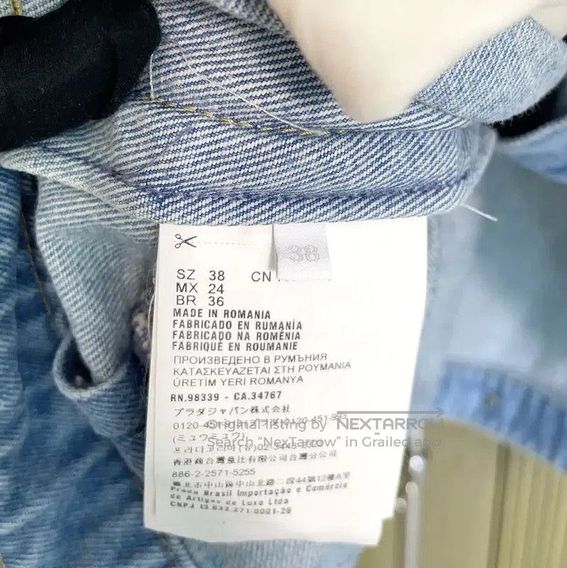 Prada Prada Blue Denim Women’s Cropped Jacket. Size S / US 4 / IT 40 - 8 Thumbnail