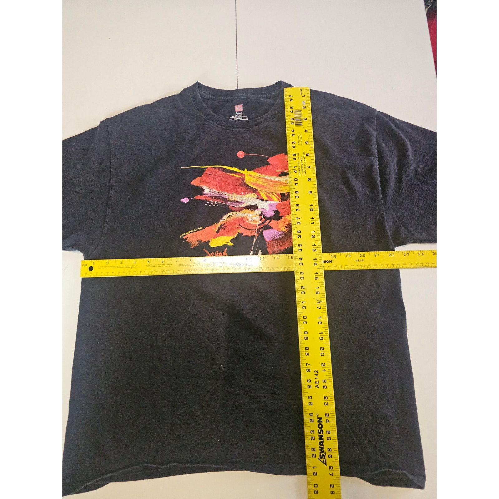 Hanes Jonas Gerard Wearable Abstract Art Graphic Tee Black Tee XL Size US XL / EU 56 / 4 - 5 Thumbnail