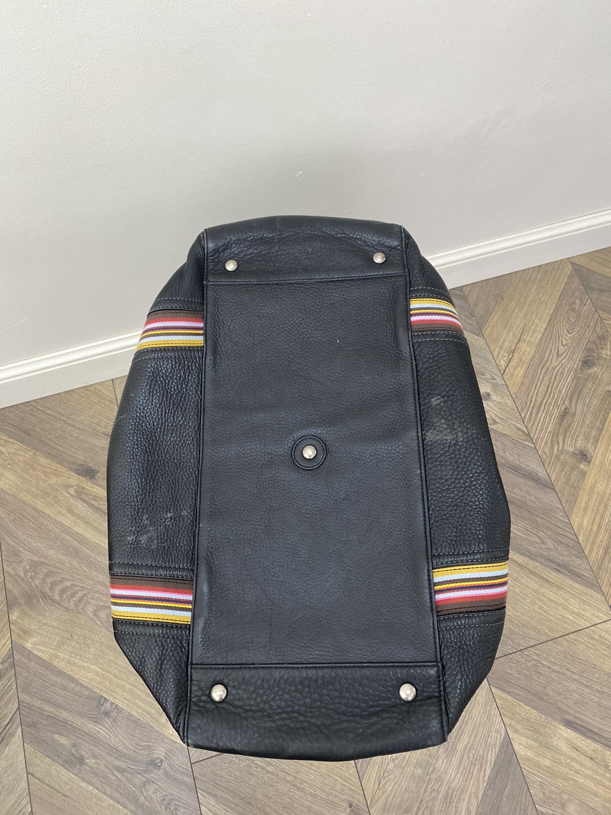 Paul Smith × Vintage Vintage Paul Smith Mainline Mens Black Cityweb Leather Bag Size ONE SIZE - 13 Thumbnail