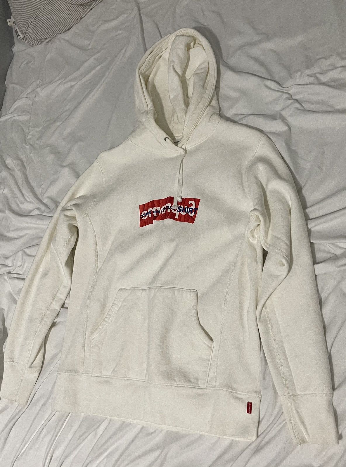 Comme des Garcons × Supreme Supreme CDG Box Logo Hooded Sweatshirt White M Size US M / EU 48-50 / 2 - 2 Thumbnail