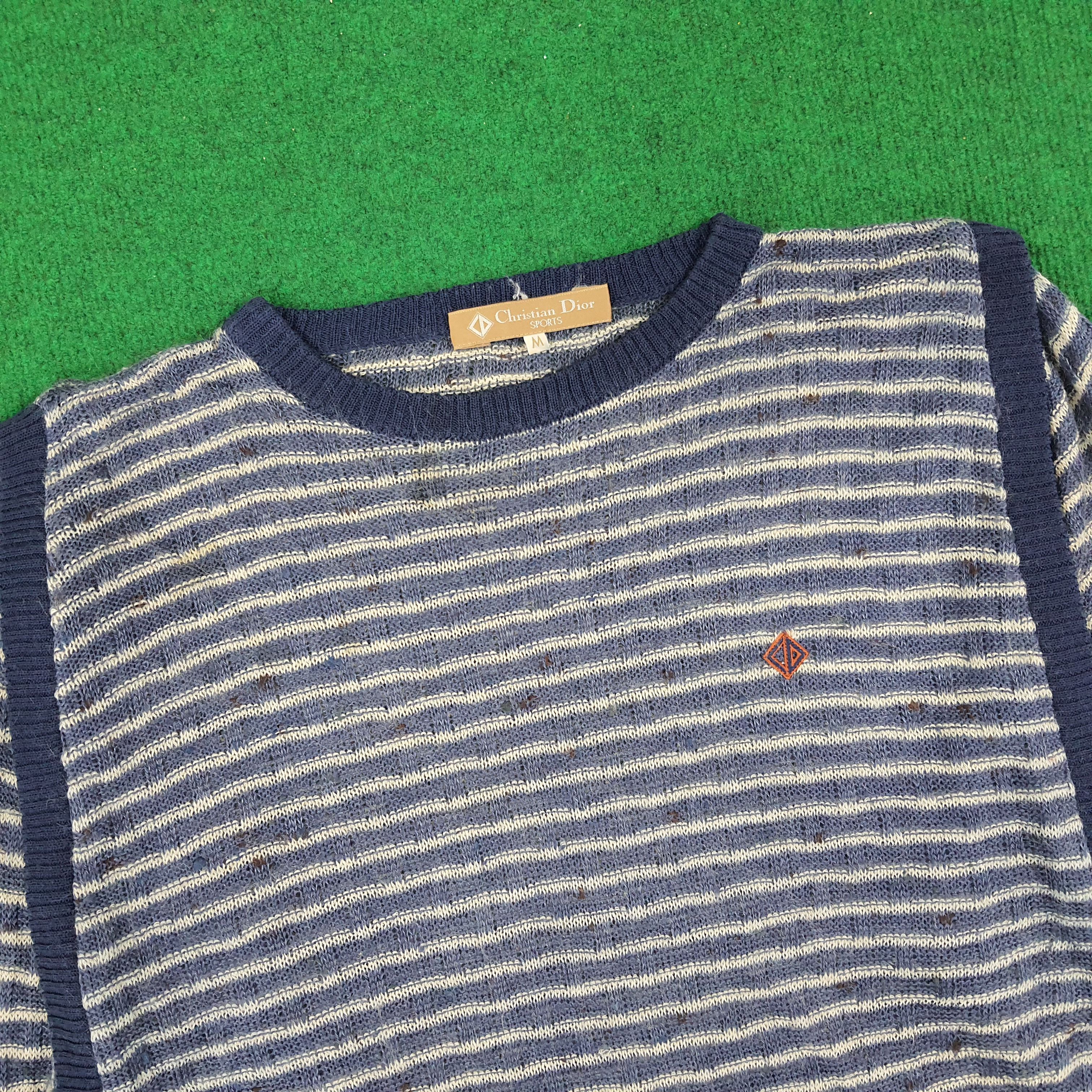 Christian Dior Monsieur × Vintage Vintage Christian Dior Sports Striped Designer Sweatshirt Size US XS / EU 42 / 0 - 2 Thumbnail