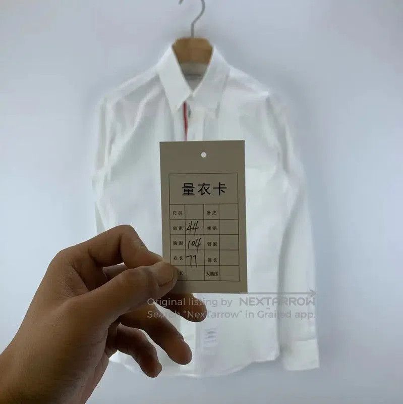 Thom Browne Thom Browne White Cotton Long Sleeve Shirt . Size US M / EU 48-50 / 2 - 6 Thumbnail
