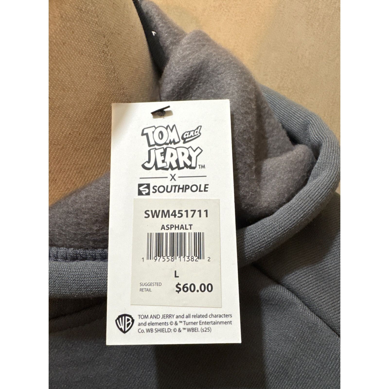 Southpole Tom & Jerry x Southpole Hoodie L Puff Print NWT Gray Size US L / EU 52-54 / 3 - 3 Thumbnail