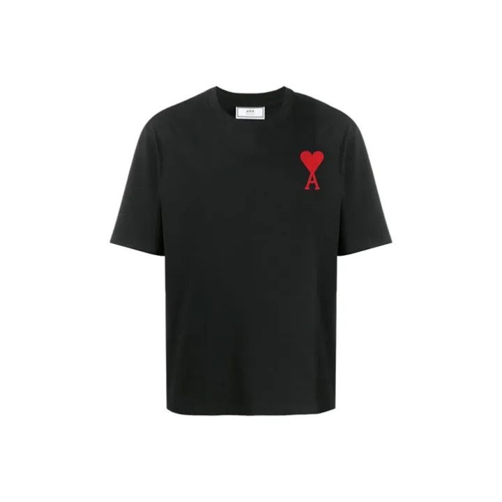 AMI AMI SS21 Heart Print Black T-Shirt 0079 Size US M / EU 48-50 / 2 - 1 Thumbnail