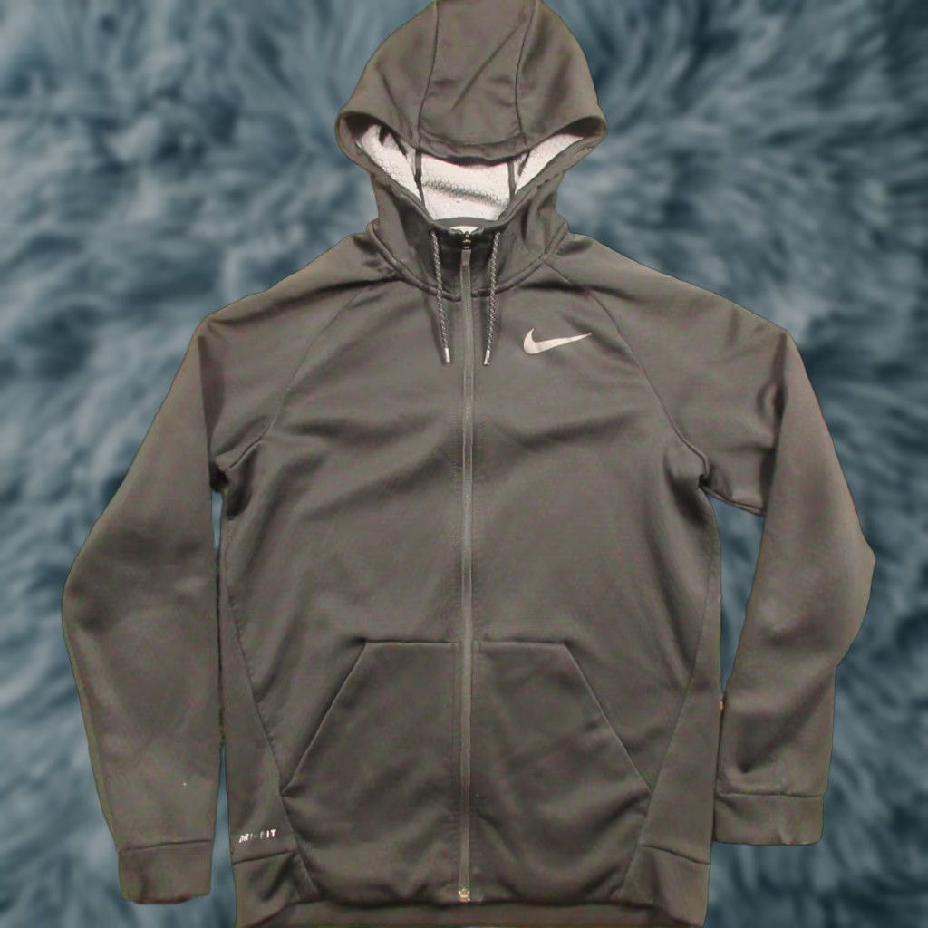 Nike Nike Hoodie Mens Medium Black Full Zip Dri Fit Performance Waffle Fleece Size US M / EU 48-50 / 2 - 1 Thumbnail
