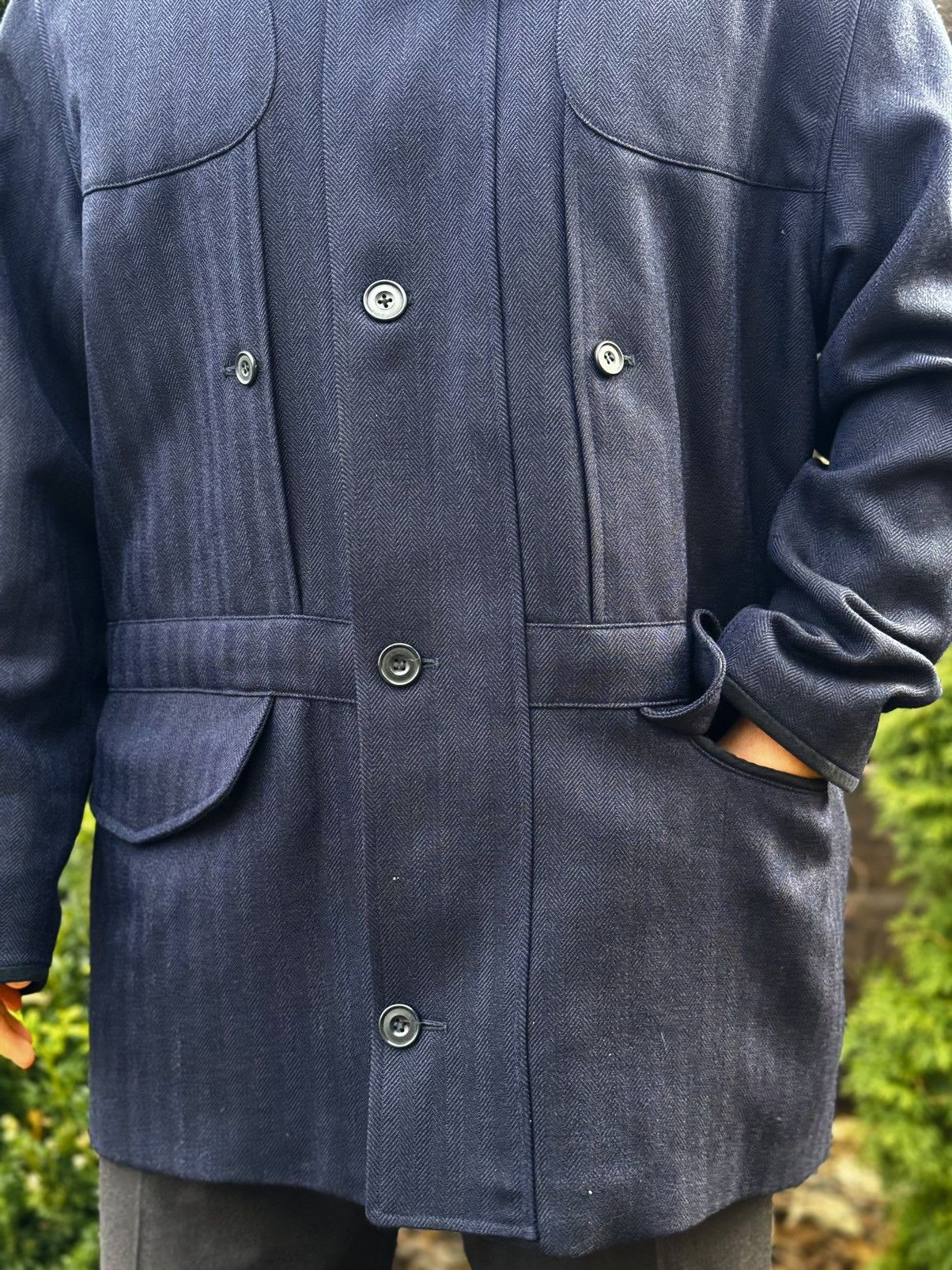 Turnbull & Asser Turnbull Asser Waterproof wool tweed blue coat Size US XL / EU 56 / 4 - 5 Thumbnail