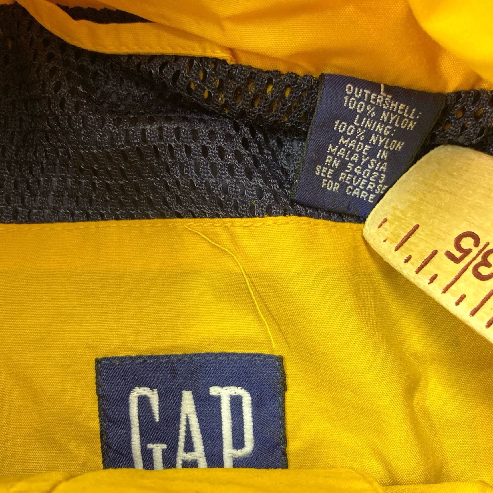 Gap VINTAGE Gap Jacket Mens L Blue Nylon Hooded Anorak Windbreaker 90s Jacket Size US L / EU 52-54 / 3 - 2 Thumbnail