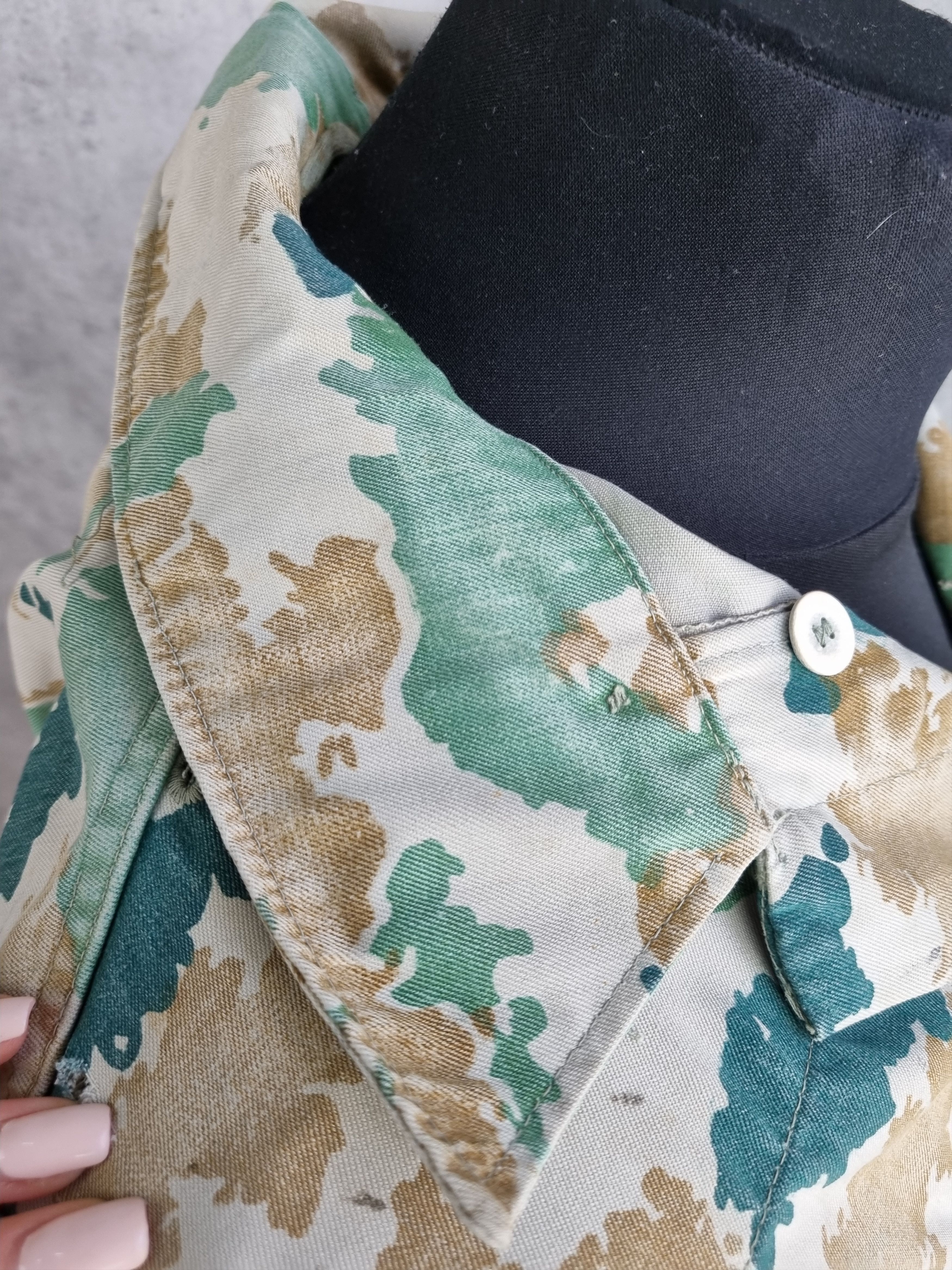 Vintage 50s East German NVA Blumentarn Camouflage Jacket Over Shirt Size US M / EU 48-50 / 2 - 17 Thumbnail