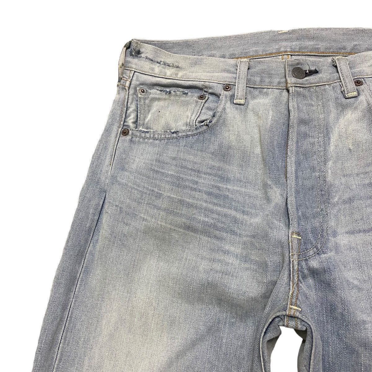 Levi's Vintage Levis 501 Big E Denim Selvedge Jeans Over Washed Size US 32 / EU 48 - 5 Thumbnail