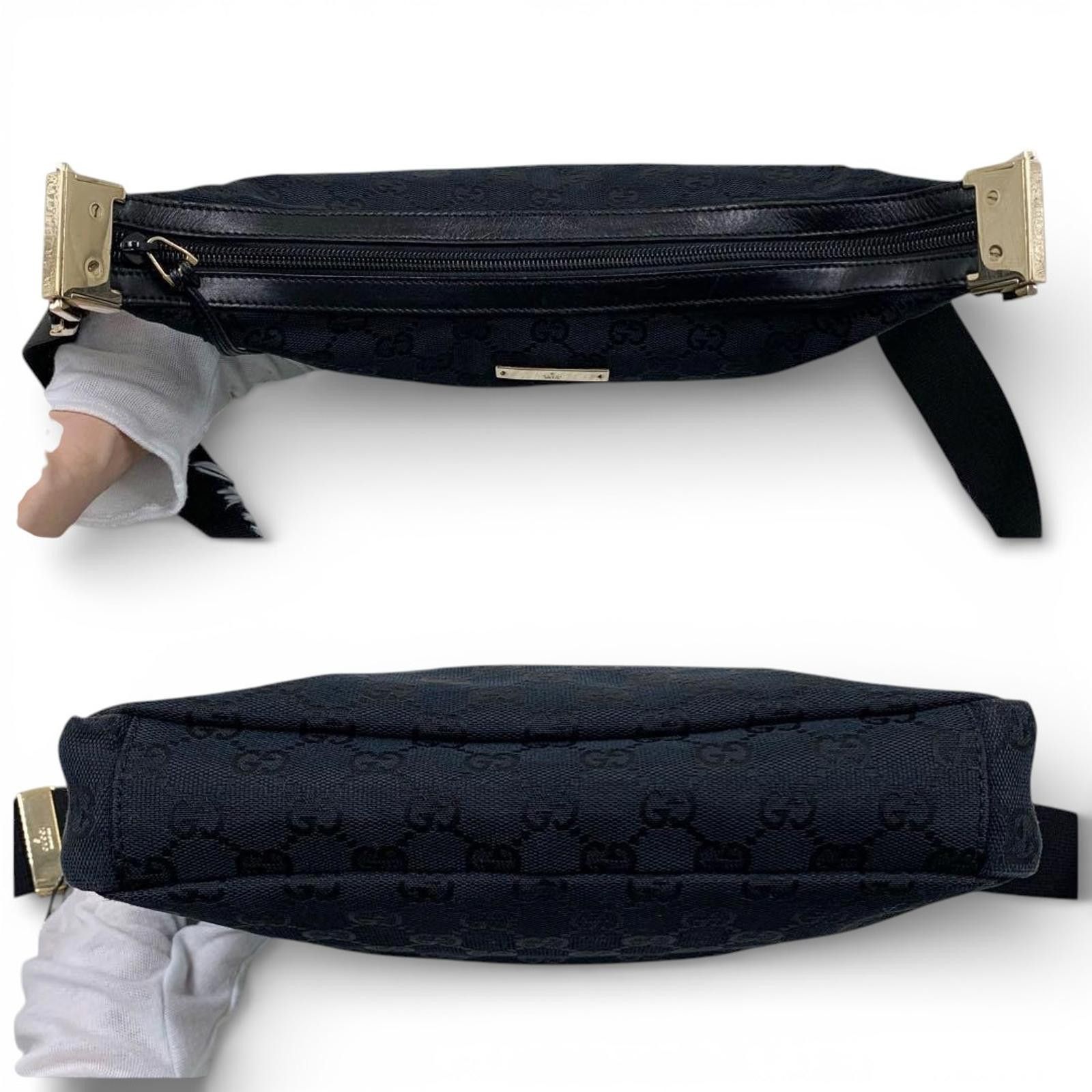 Gucci Gucci - Women's Black GG Canvas Shoulder Bag Size ONE SIZE - 6 Thumbnail