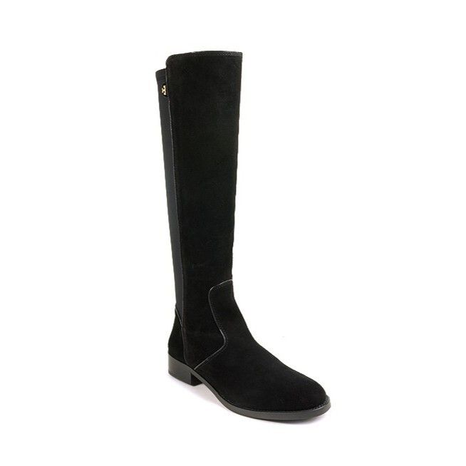 Tory Burch Selden Riding Boots in Black Suede and NEW MSRP $675 Size US 8 / IT 38 - 1 Thumbnail