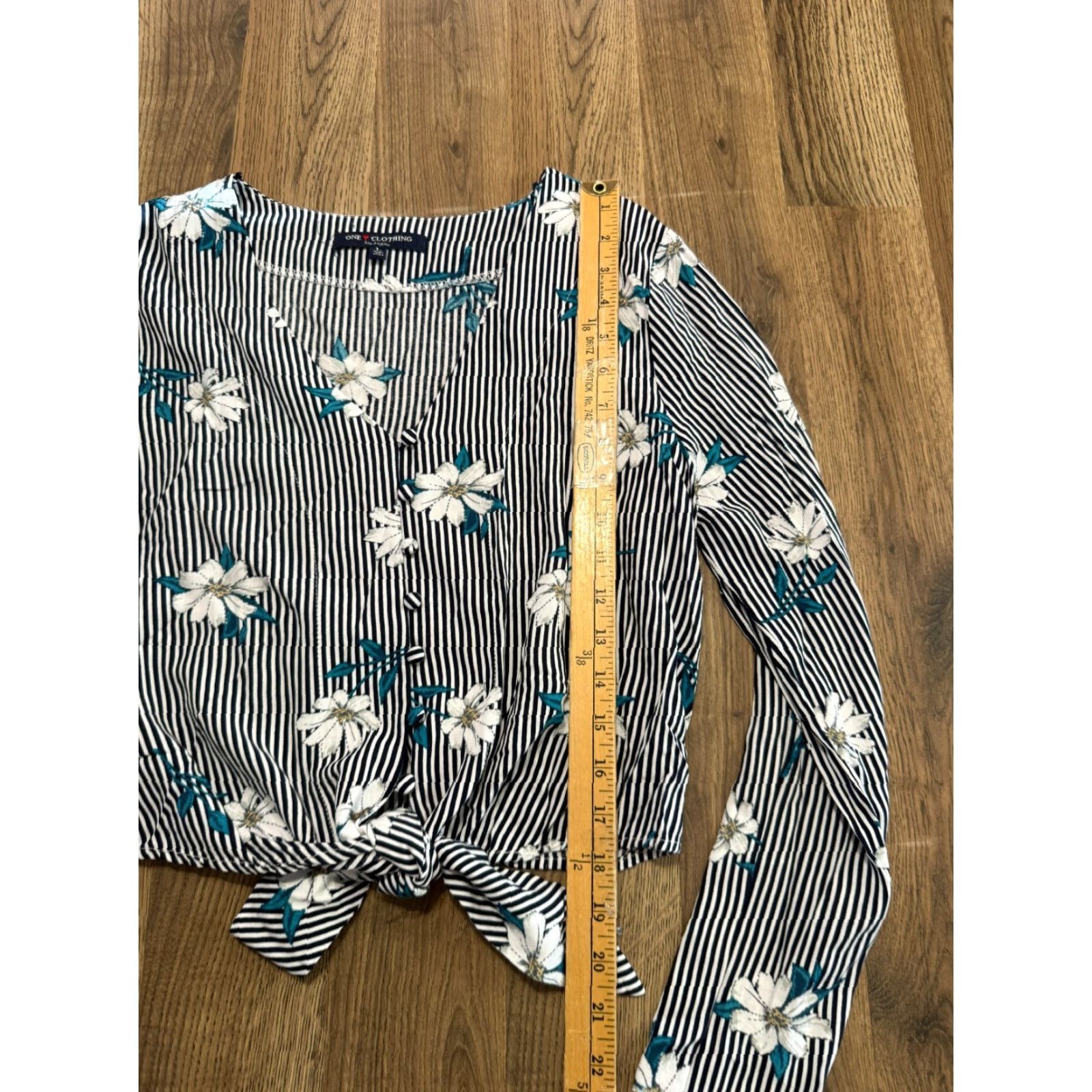 Acme Clothing One Clothings Shirt Womens Large Black White Blue Yellow Striped Size L / US 10 / IT 46 - 7 Thumbnail