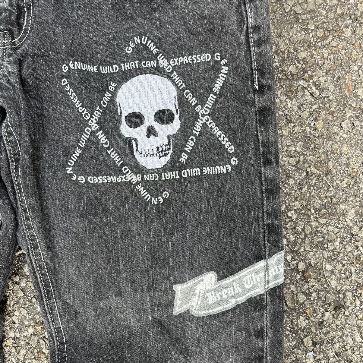 Hysteric Glamour Skulls Wild Life Denim Low Rise Jeans Size US 32 / EU 48 - 4 Thumbnail
