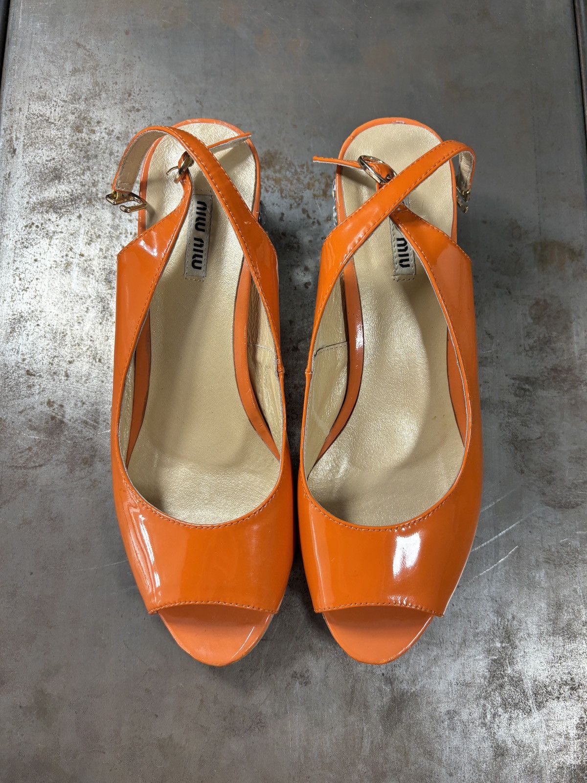 Miu Miu 2011 Miu Miu Heels Patent Leather Jewel Rhinestone Straps Size US 8 / IT 38 - 14 Thumbnail