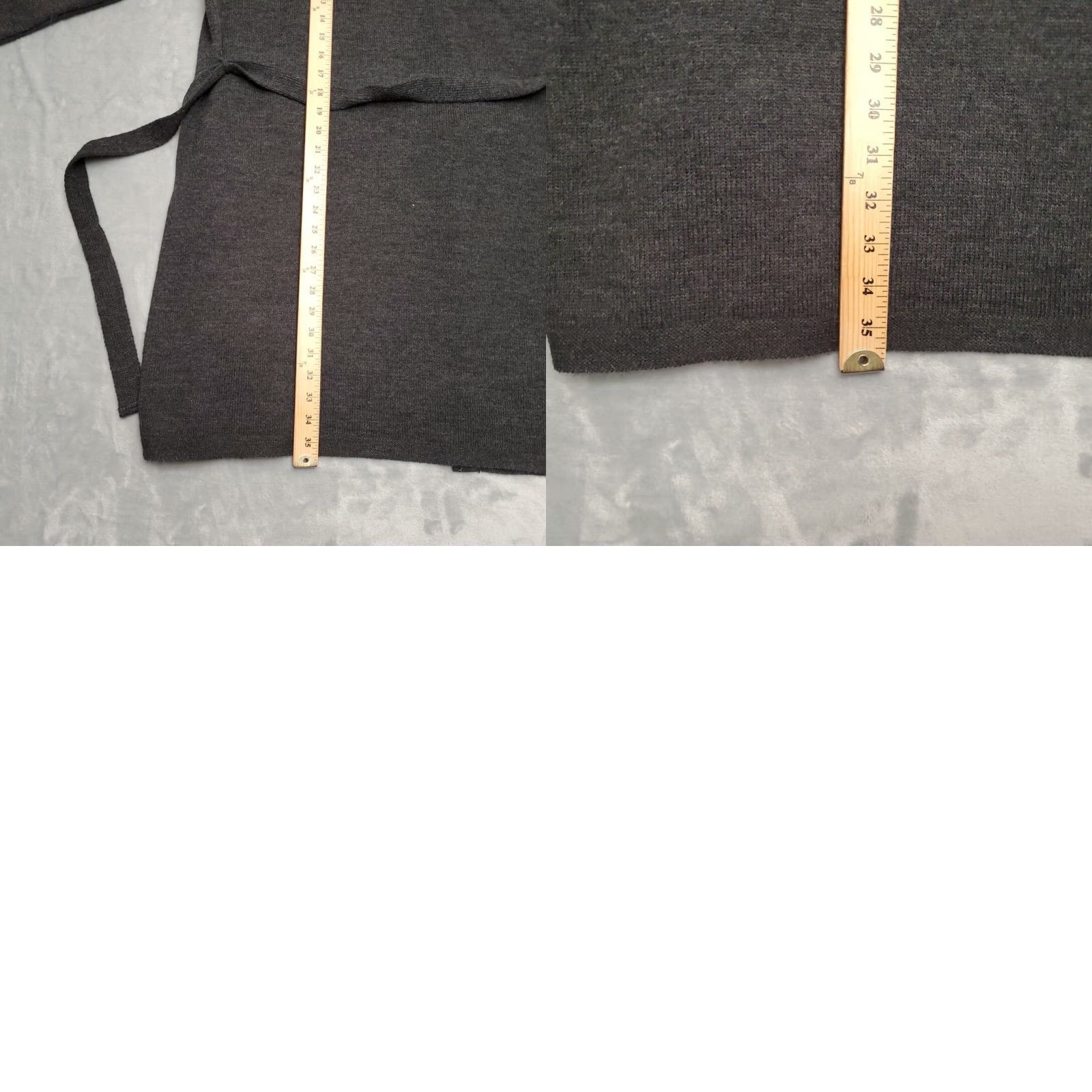 Vintage Erena Sweater Womens Sz L Charcoal Gray Open Front Long Sleeve Duster Cardigan Size L / US 10 / IT 46 - 8 Thumbnail