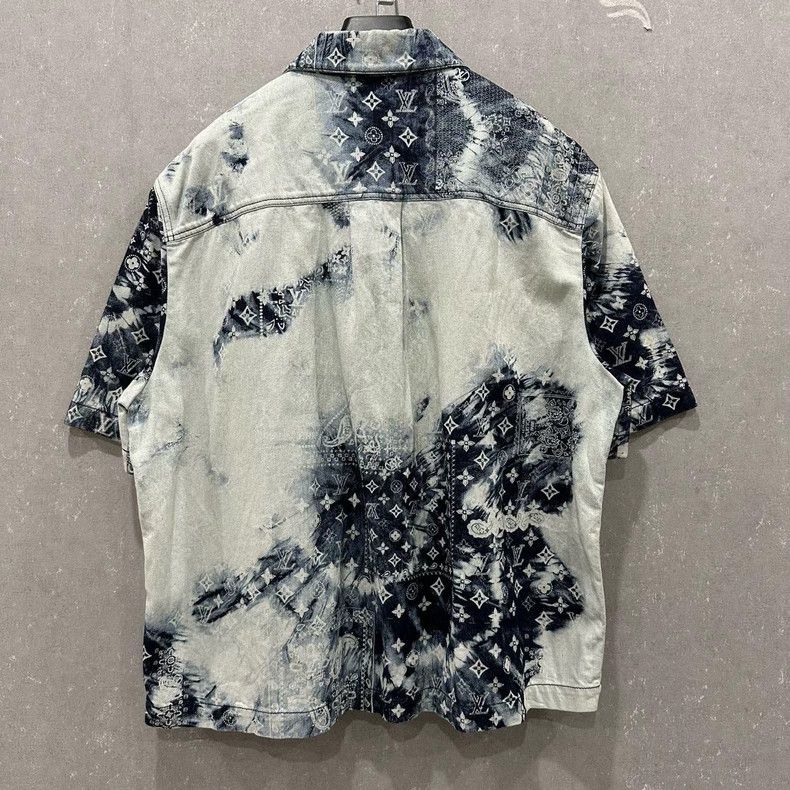 Louis Vuitton Louis Vuitton size 5l Denim printed cashew flower short sle Size US M / EU 48-50 / 2 - 2 Thumbnail