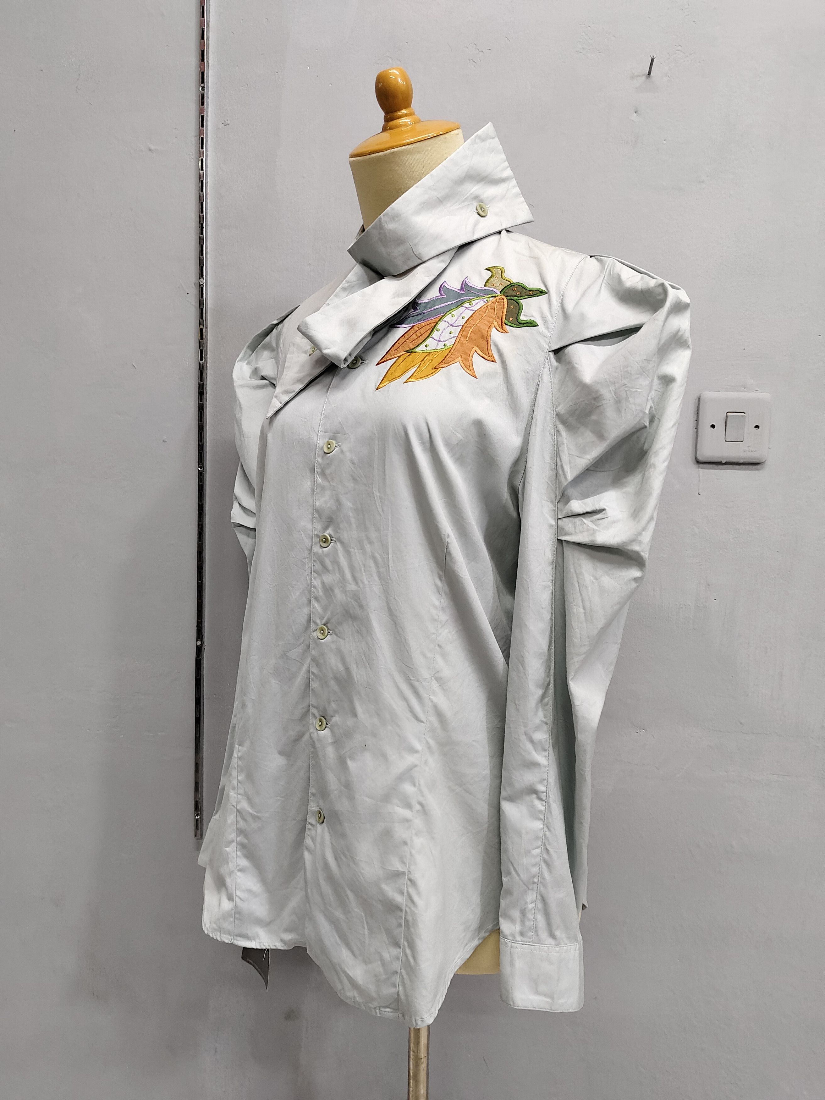 Kansai Yamamoto RARE💥Vtg Kansai Profumo🇯🇵 Embroidered Blouses Size L / US 10 / IT 46 - 3 Thumbnail